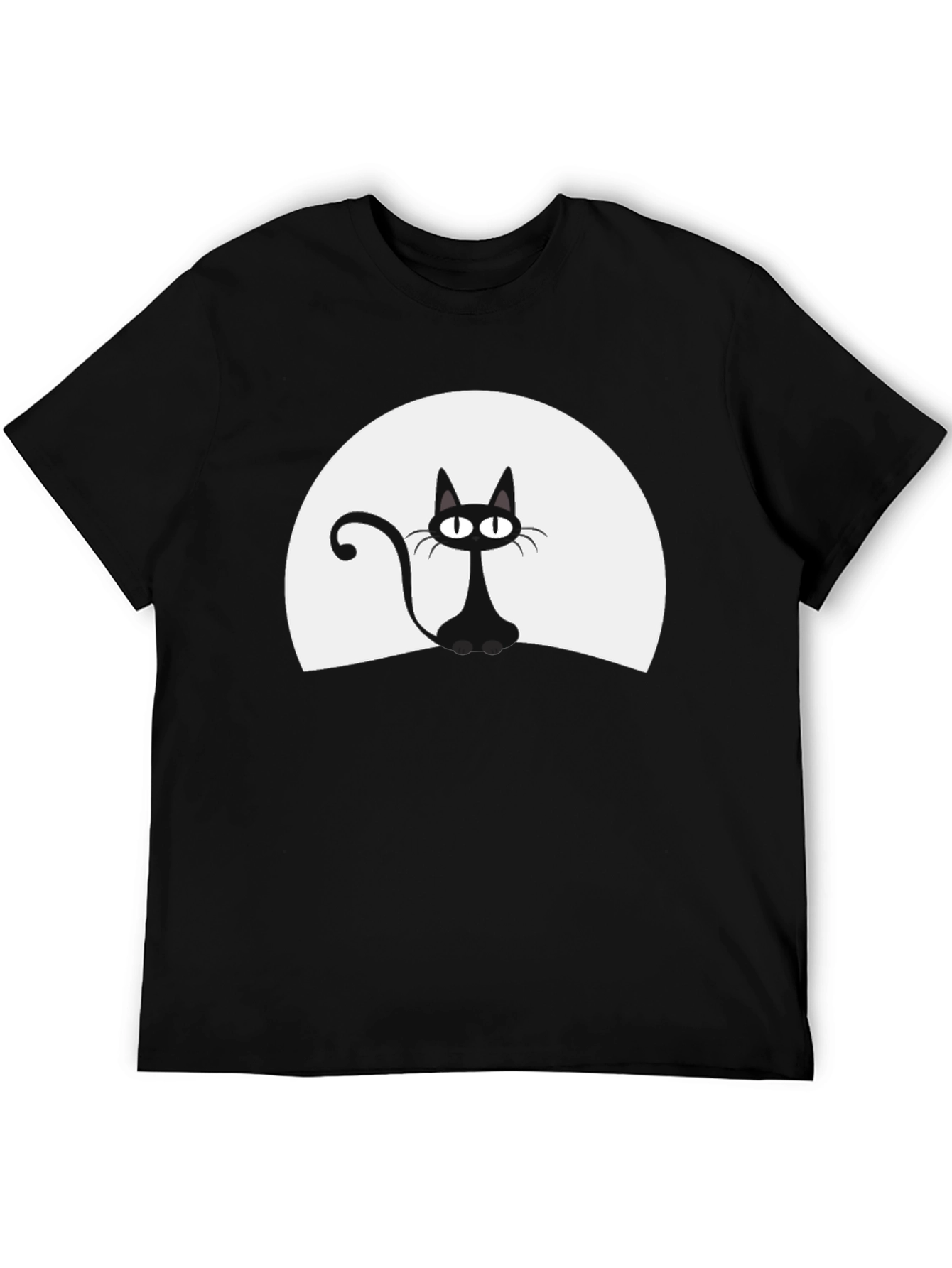 Black Cat Moon Graphic T-Shirt