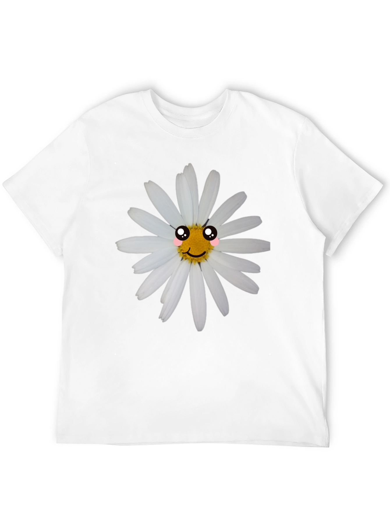 Black T-Shirt with Cute Daisy Graphic