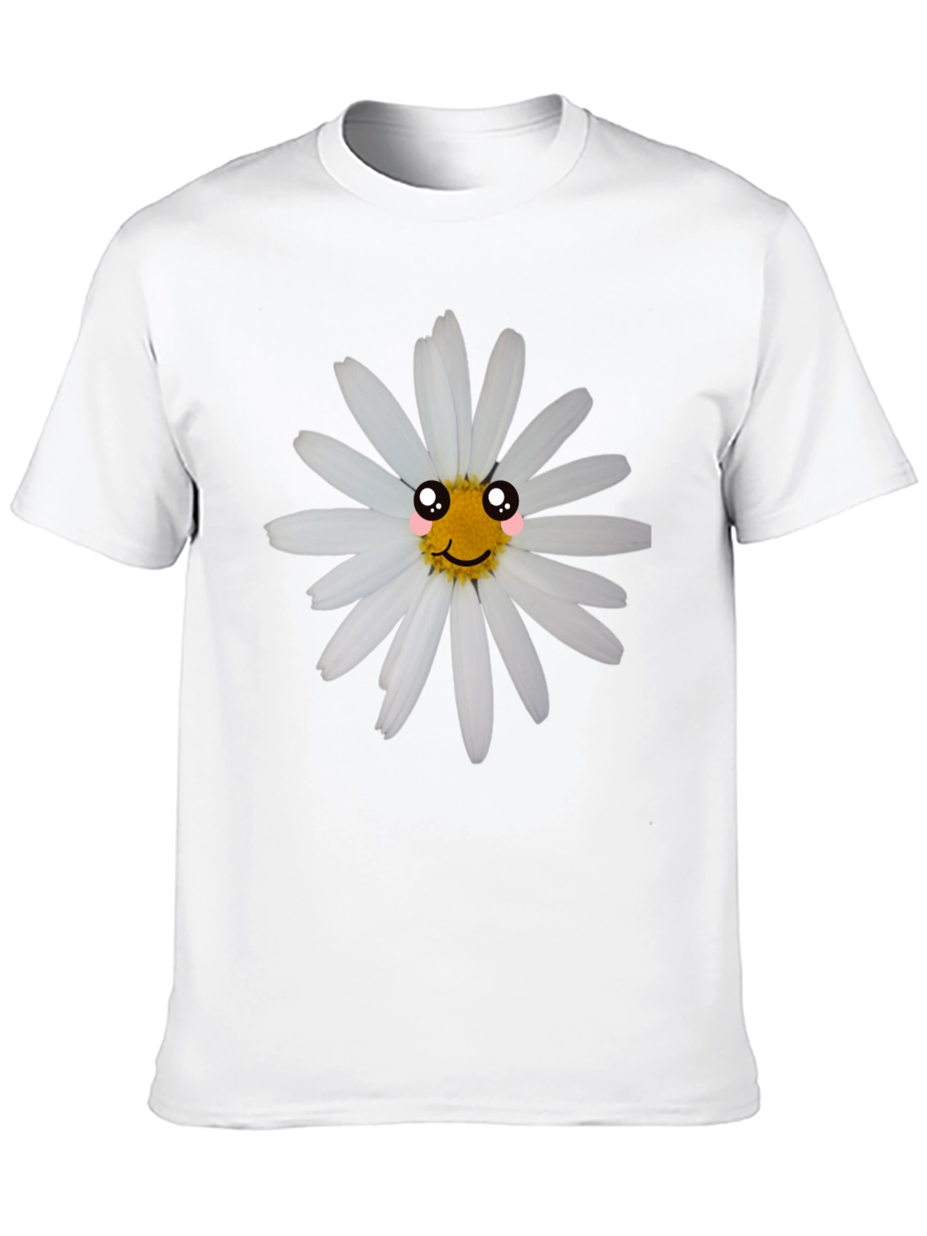 Black T-Shirt with Cute Daisy Graphic