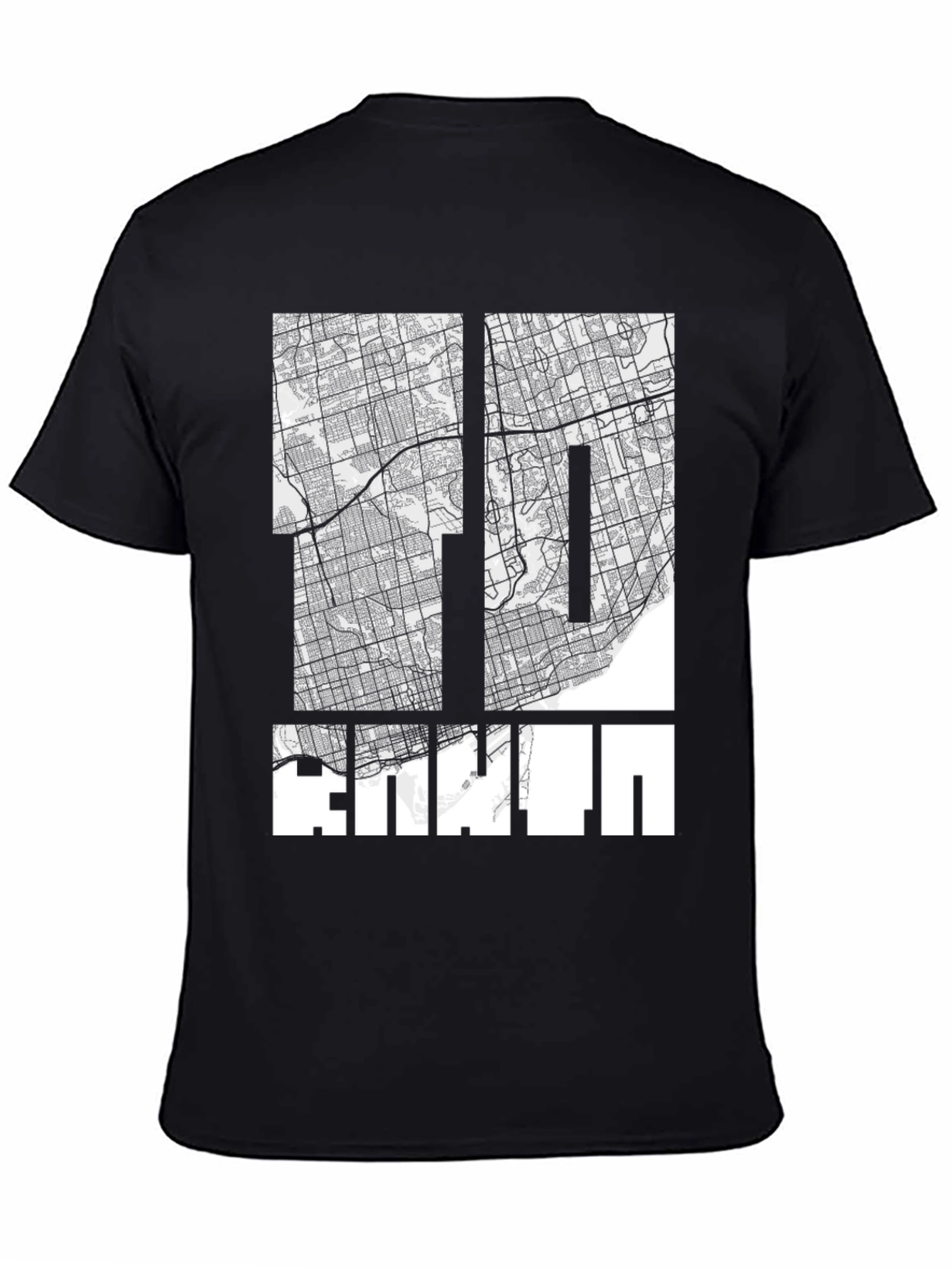 Toronto Map Graphic T-Shirt - Black