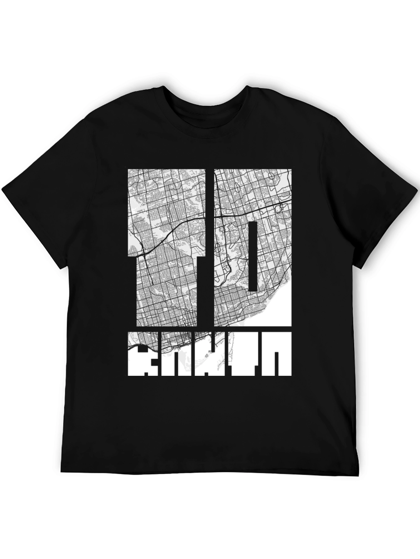 Toronto Map Graphic T-Shirt - Black