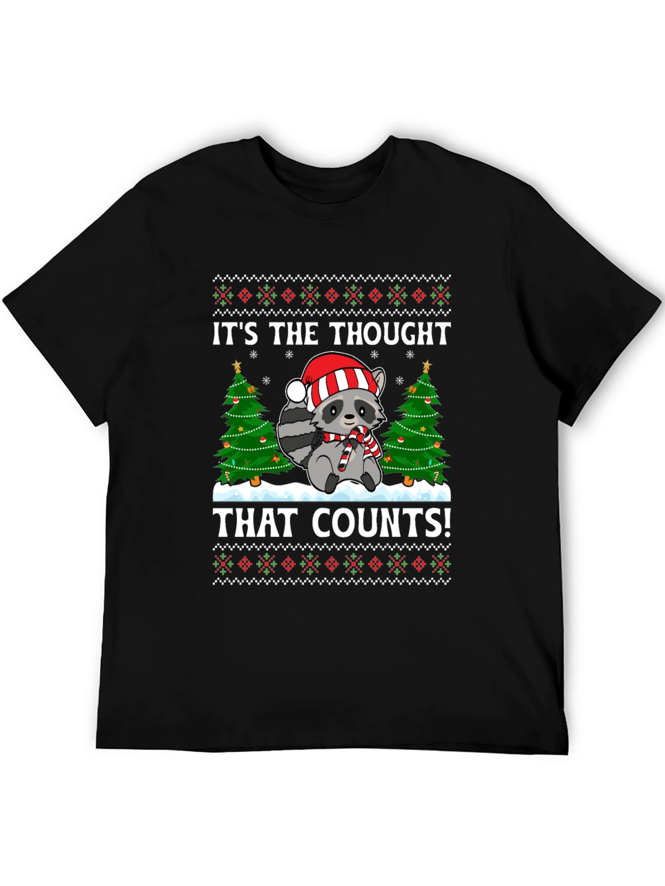 Festive Raccoon Christmas T-Shirt