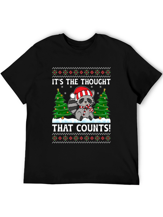 Festive Raccoon Christmas T-Shirt