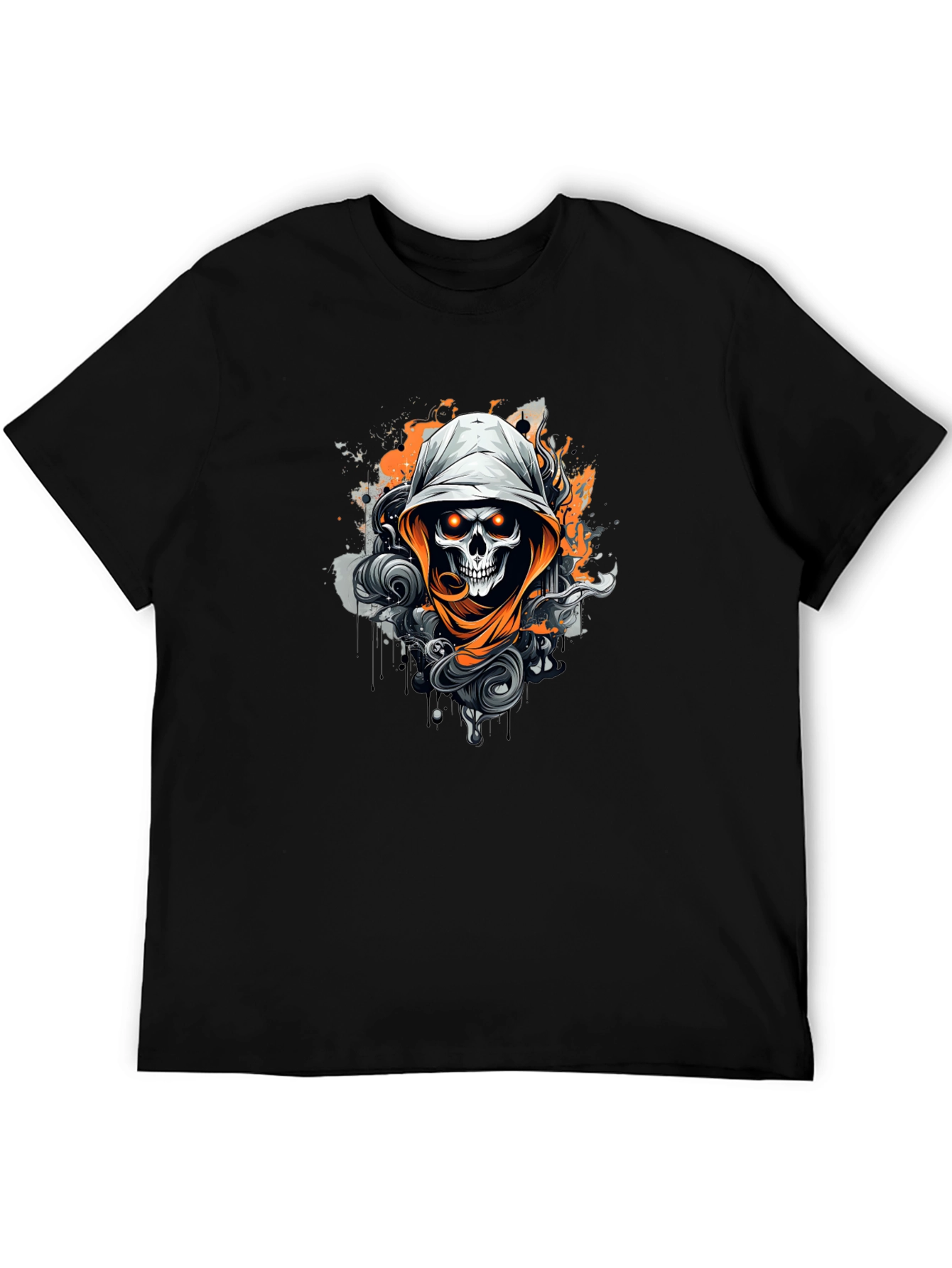 Skull Graphic Print Crew Neck T-Shirt