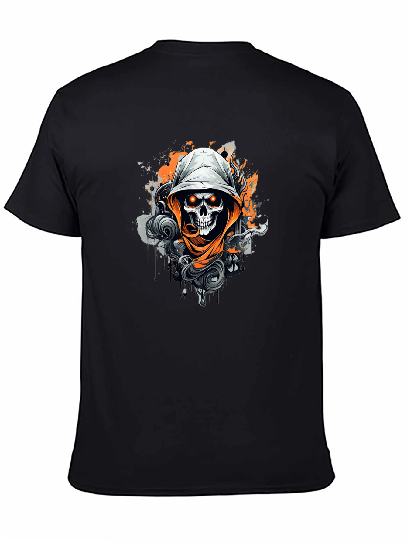 Skull Graphic Print Crew Neck T-Shirt