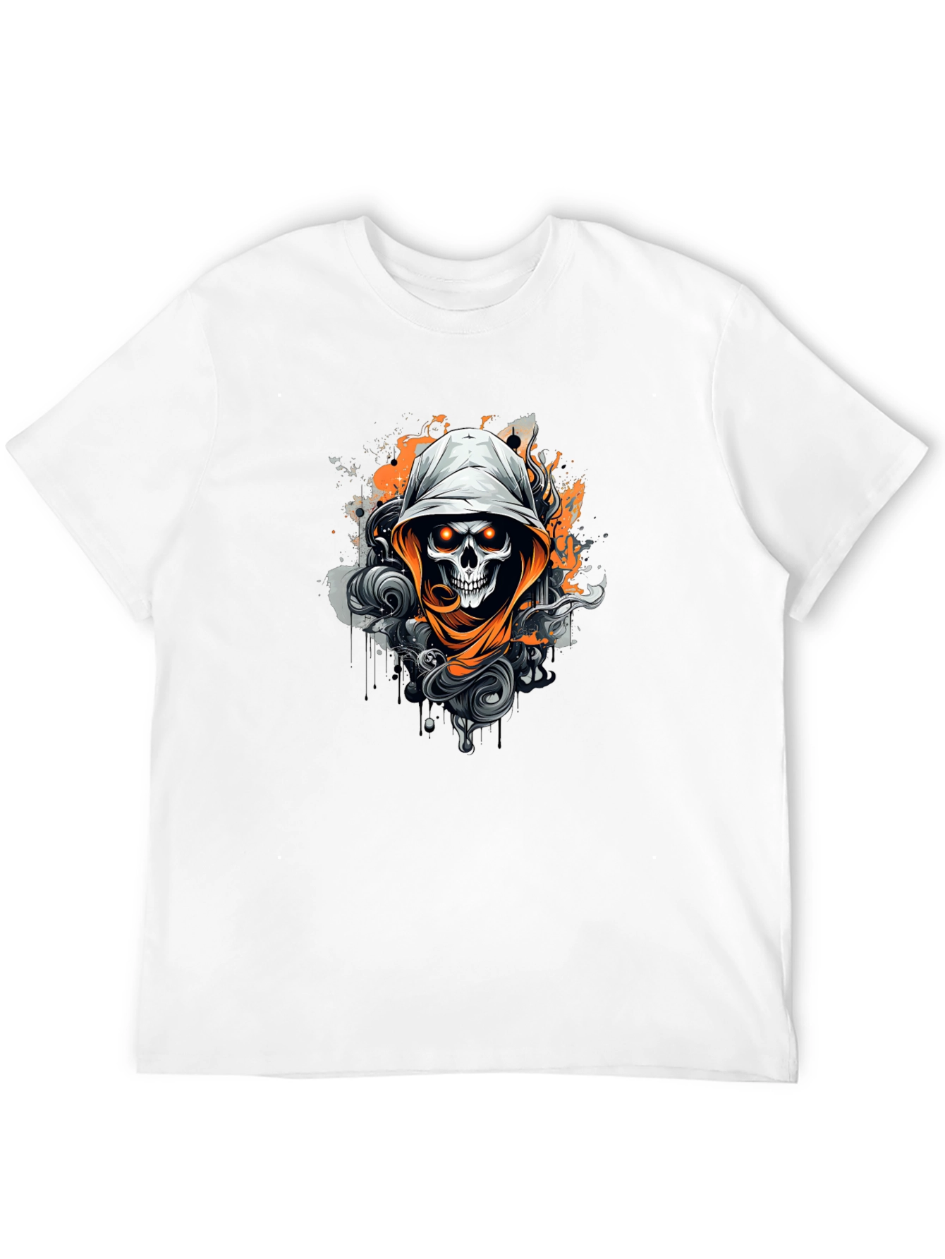 Skull Graphic Print Crew Neck T-Shirt