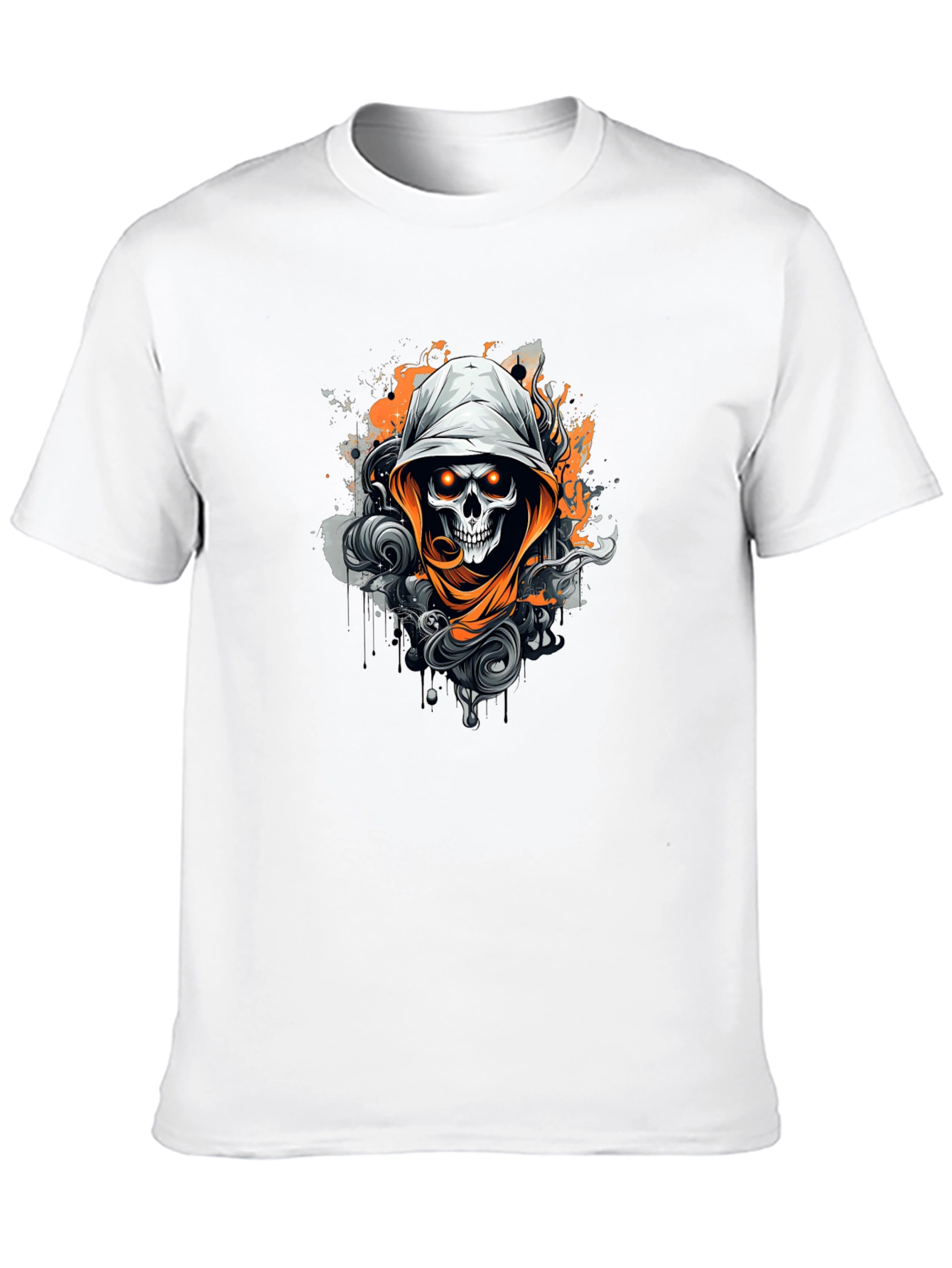 Skull Graphic Print Crew Neck T-Shirt