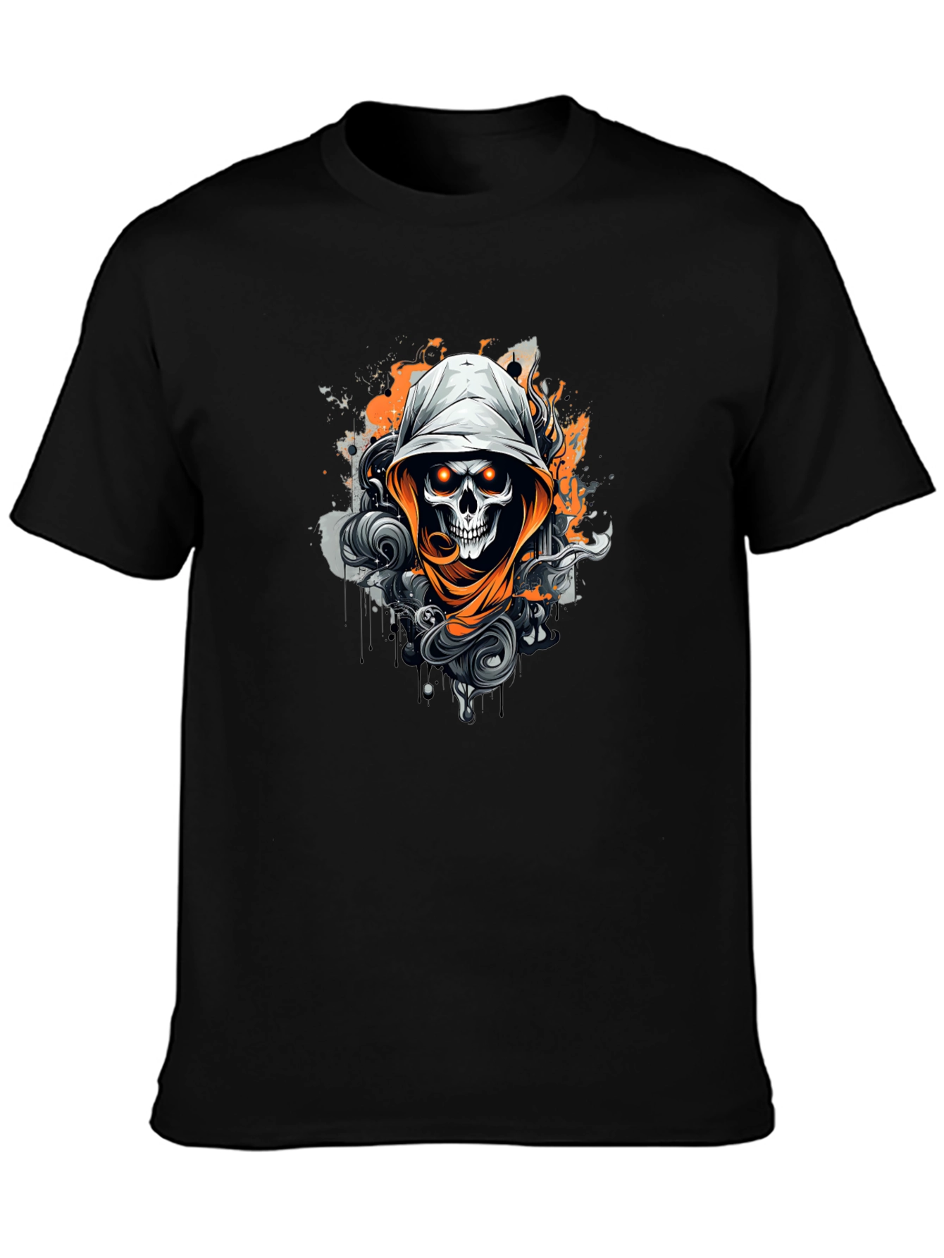 Skull Graphic Print Crew Neck T-Shirt