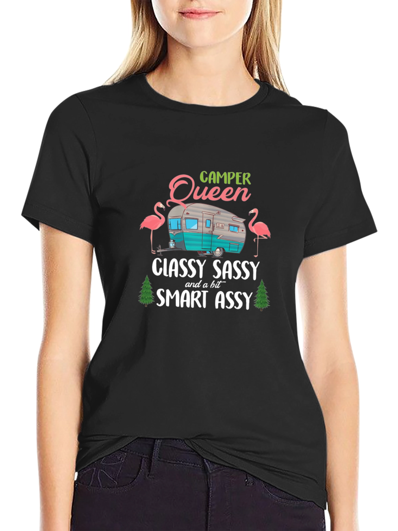 Camper Queen Funny Graphic T-Shirt