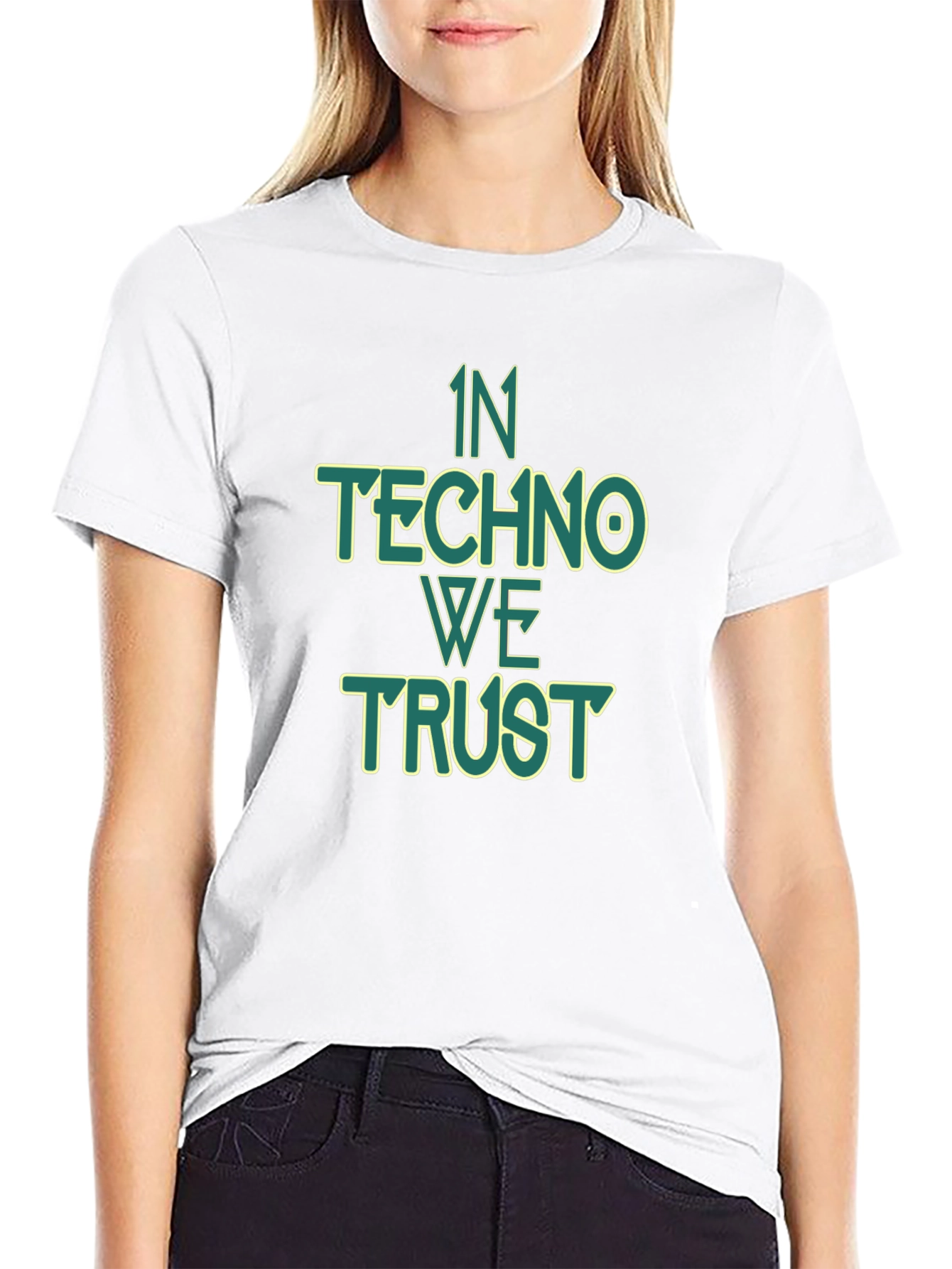 In Techno We Trust Graphic Tee - Black