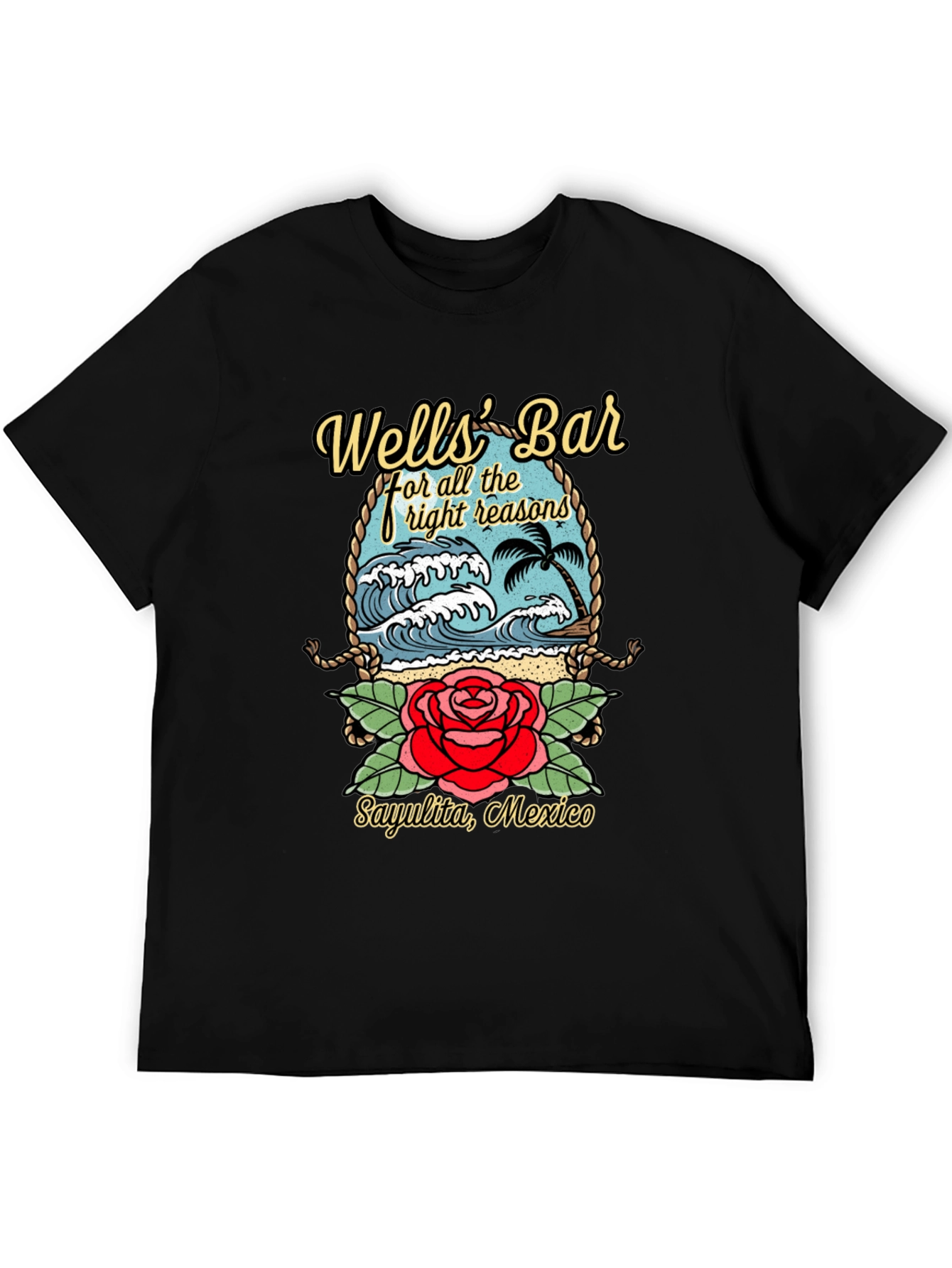 Wells Bar Graphic Tee - Sayulita Mexico