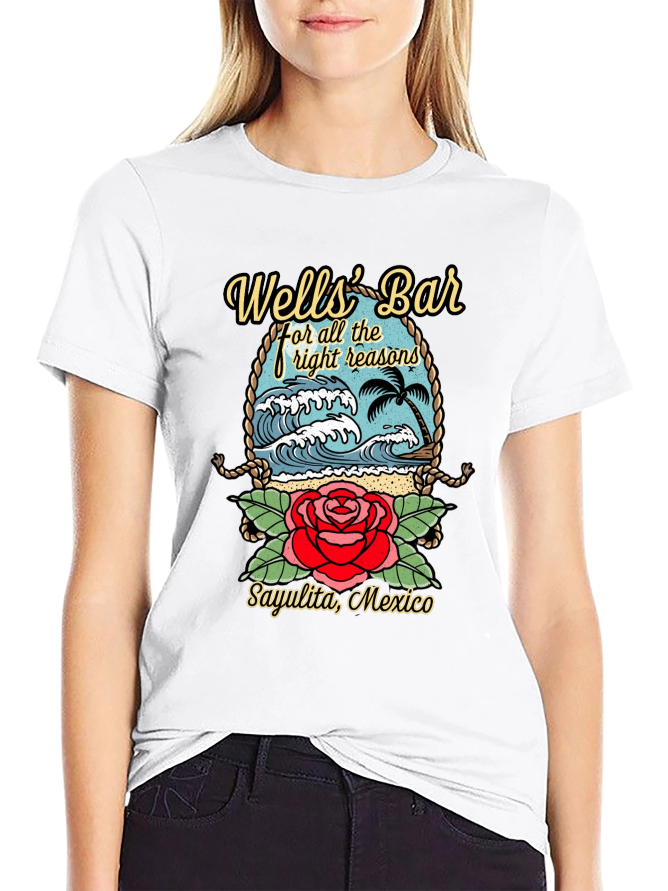 Wells Bar Graphic Tee - Sayulita Mexico