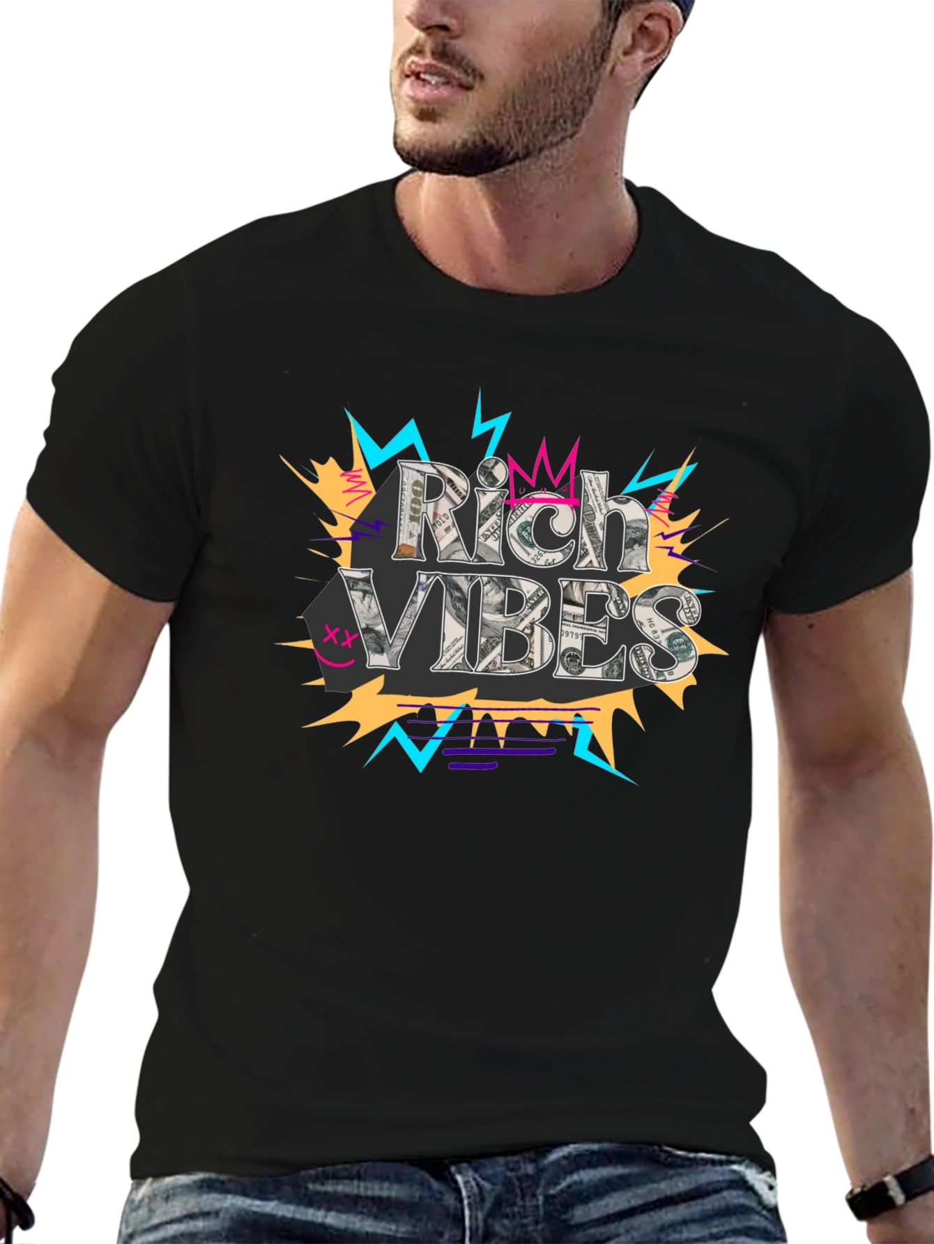 Rich Vibes Graphic Tee - Stylish Streetwear