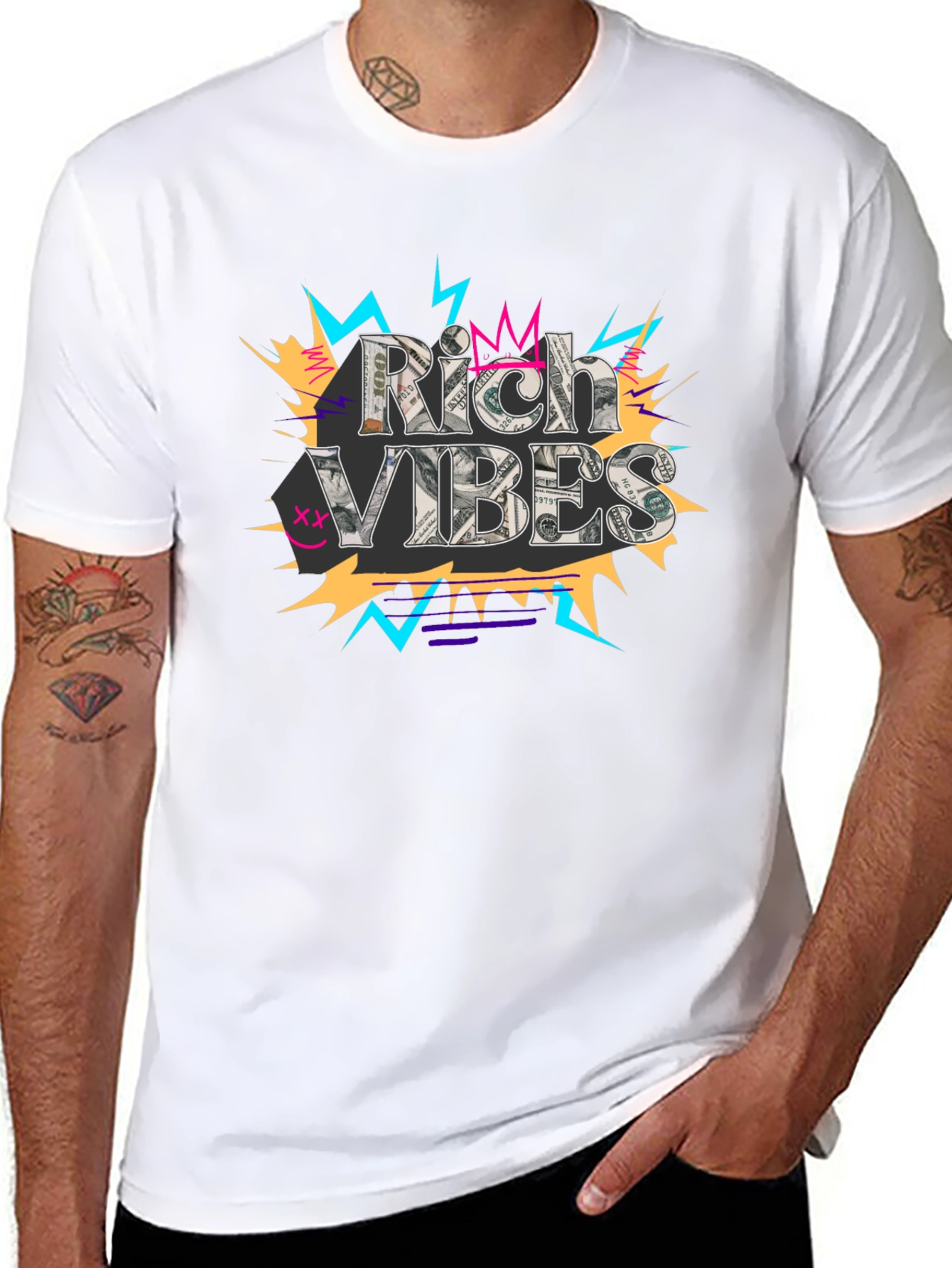 Rich Vibes Graphic Tee - Stylish Streetwear