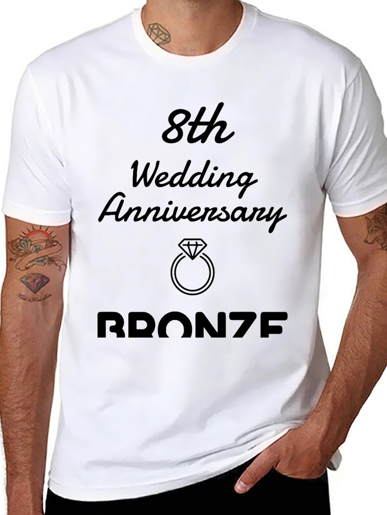 8th Wedding Anniversary Bronze T-Shirt