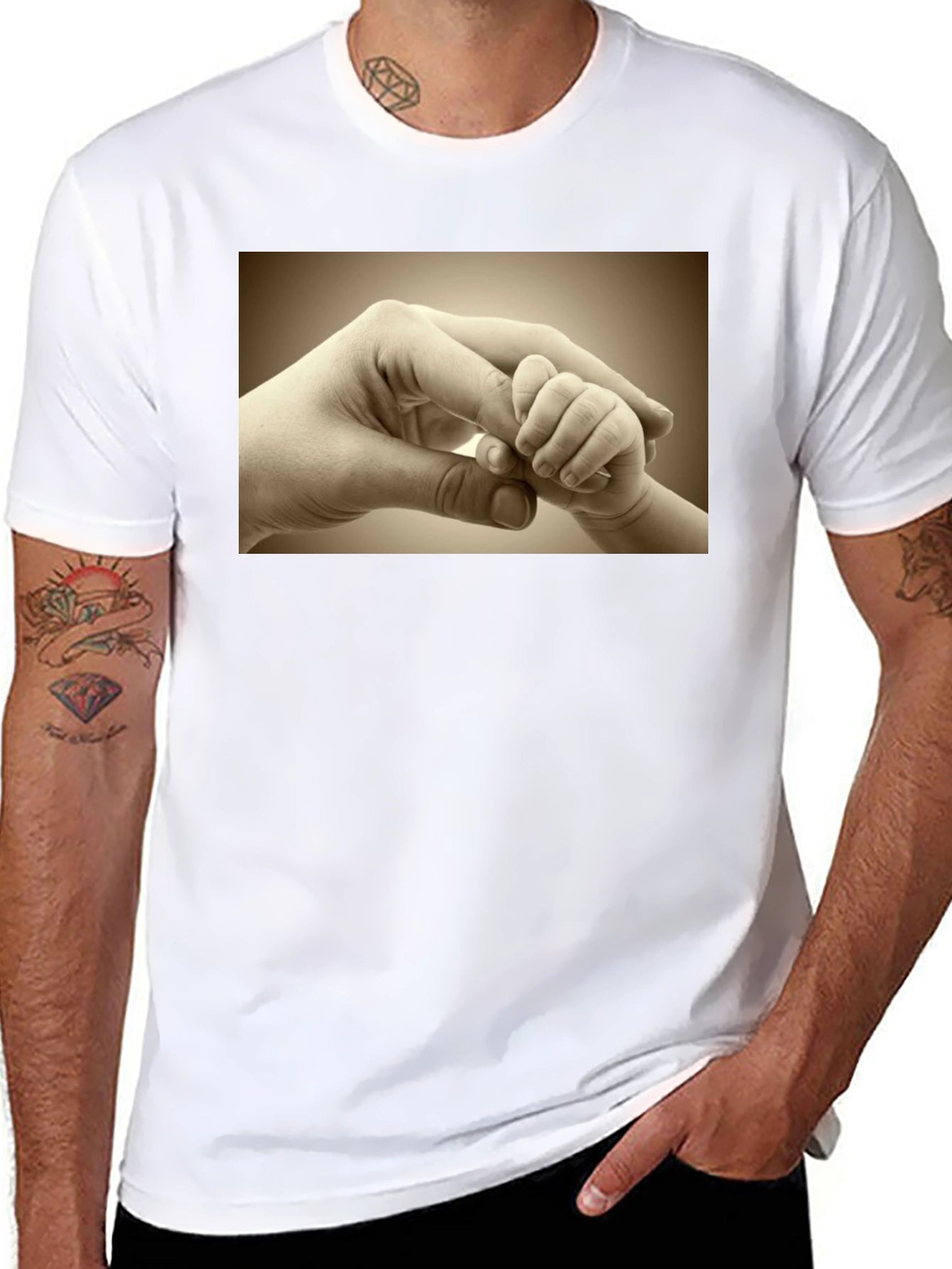 Touching Hands Graphic T-Shirt