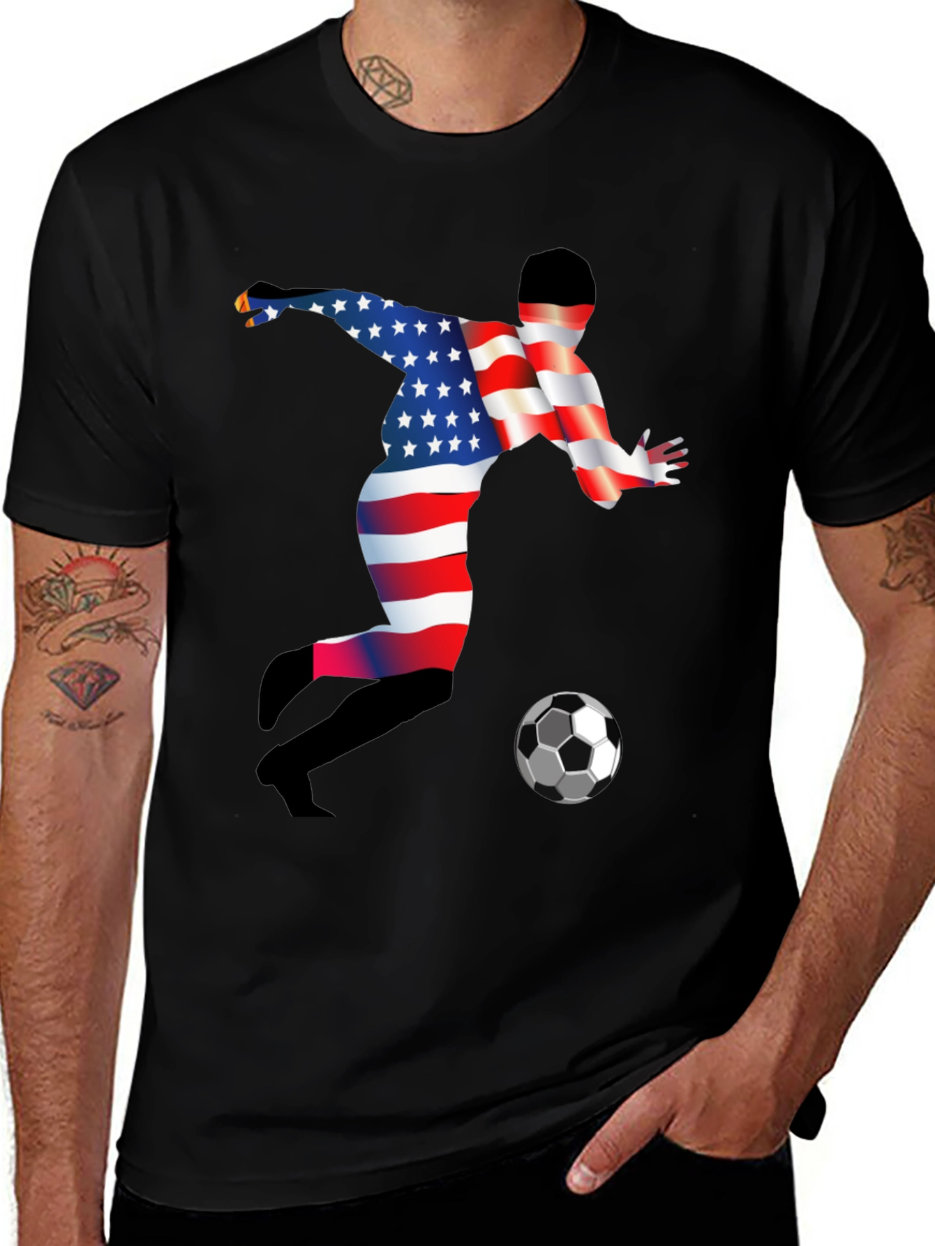 American Soccer Player Graphic T-Shirt