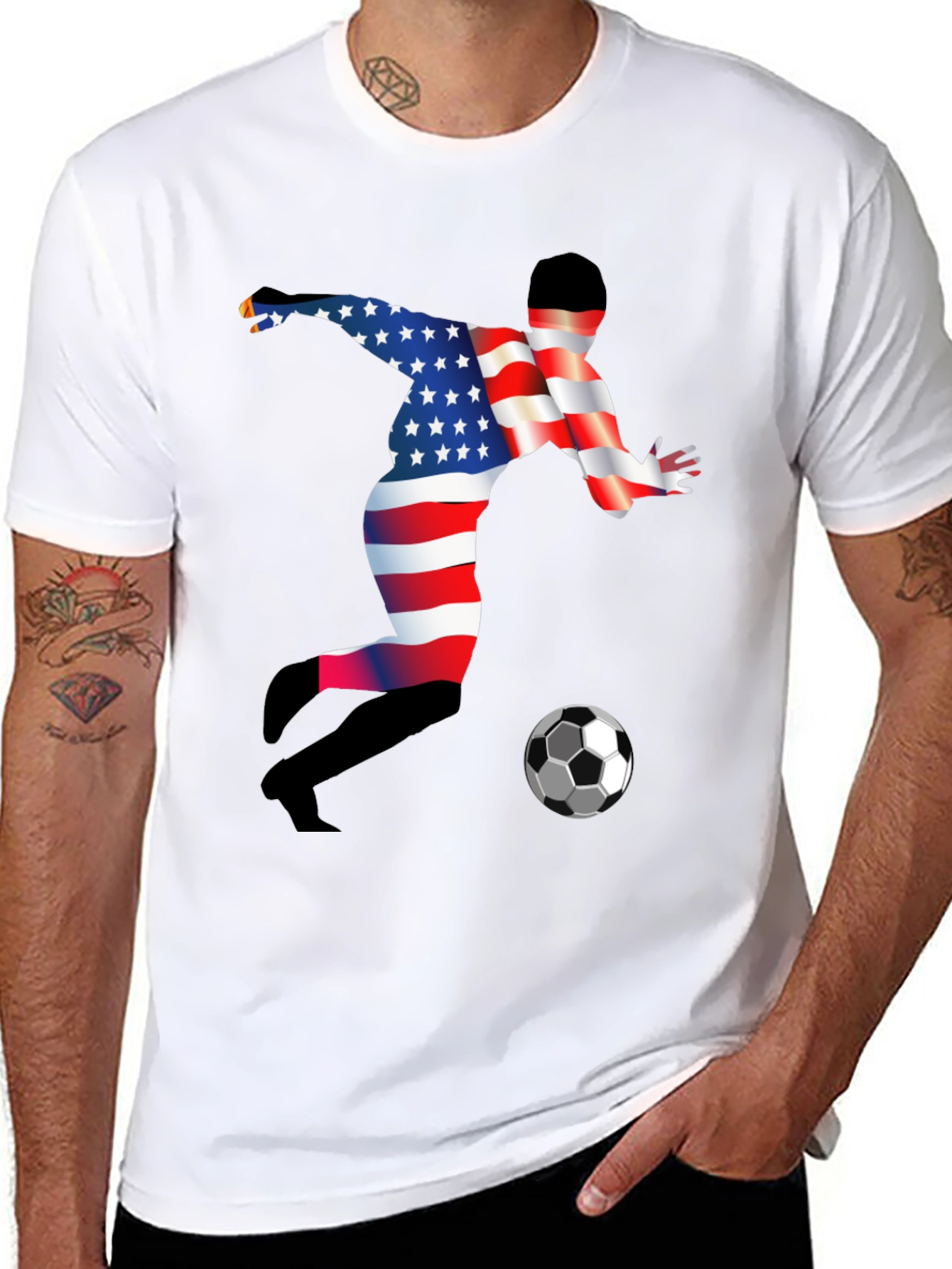 American Soccer Player Graphic T-Shirt