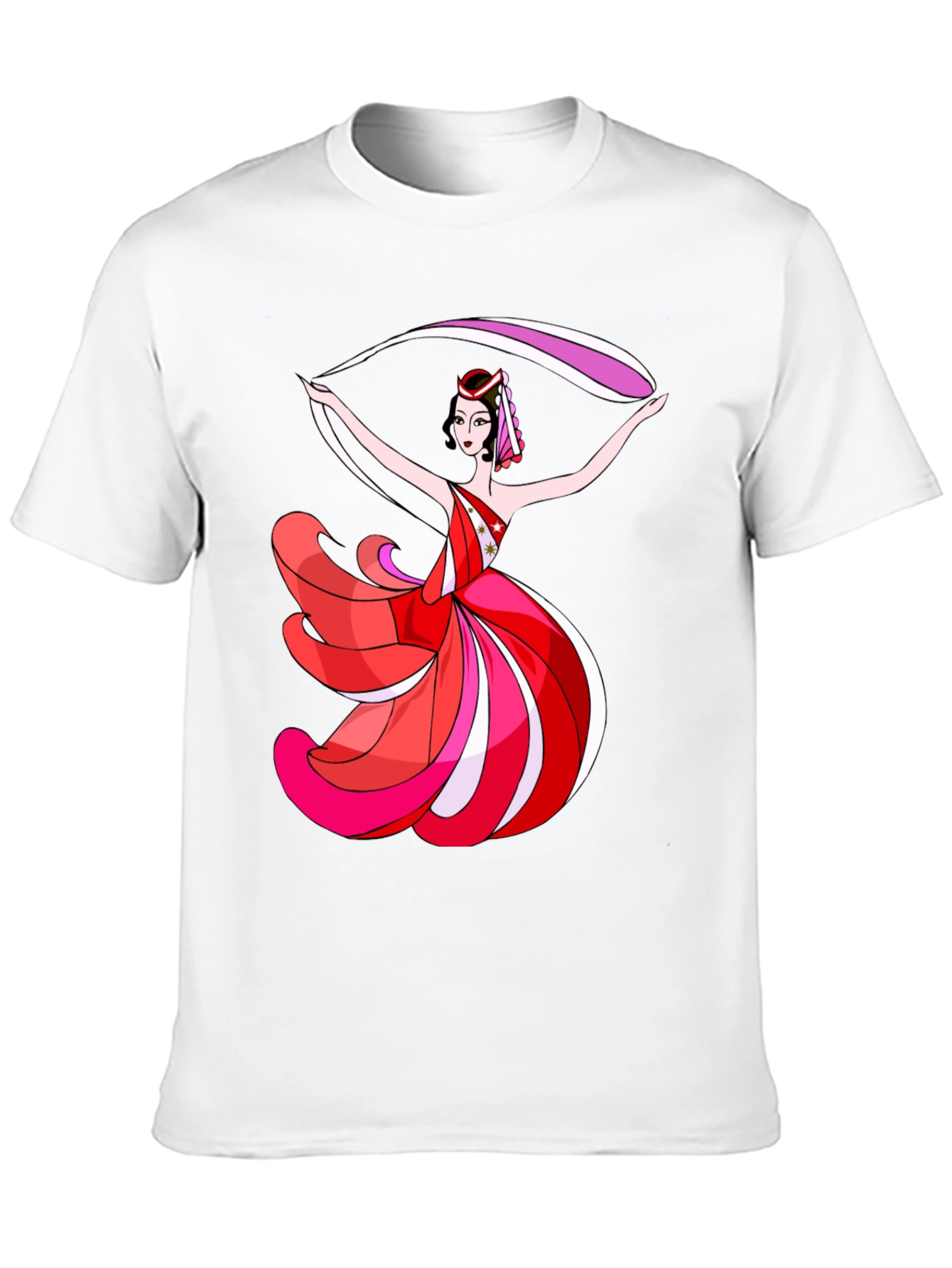 Dancing Lady Graphic T-Shirt - Black