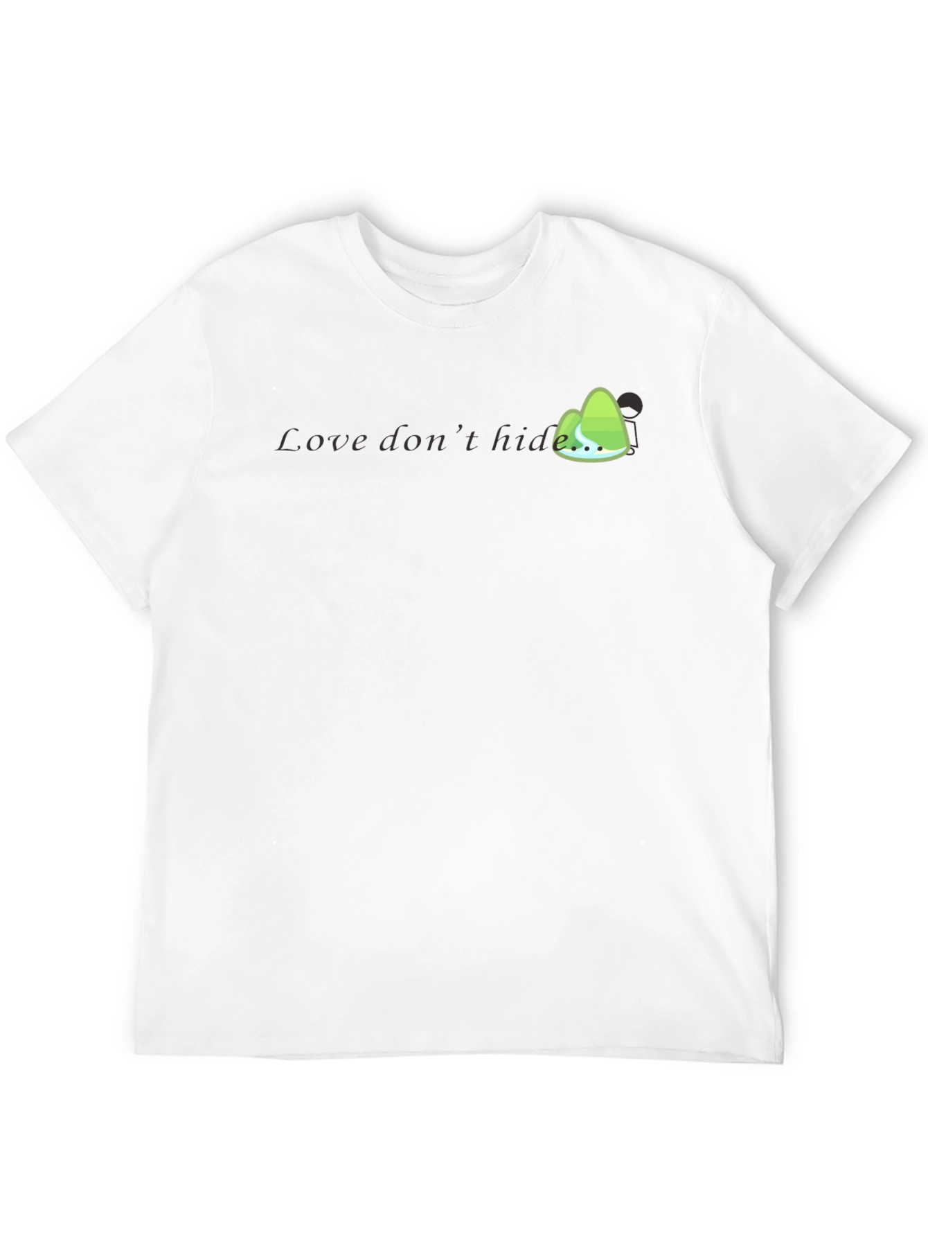 Mens Black Graphic T-Shirt - Love Dont Hide