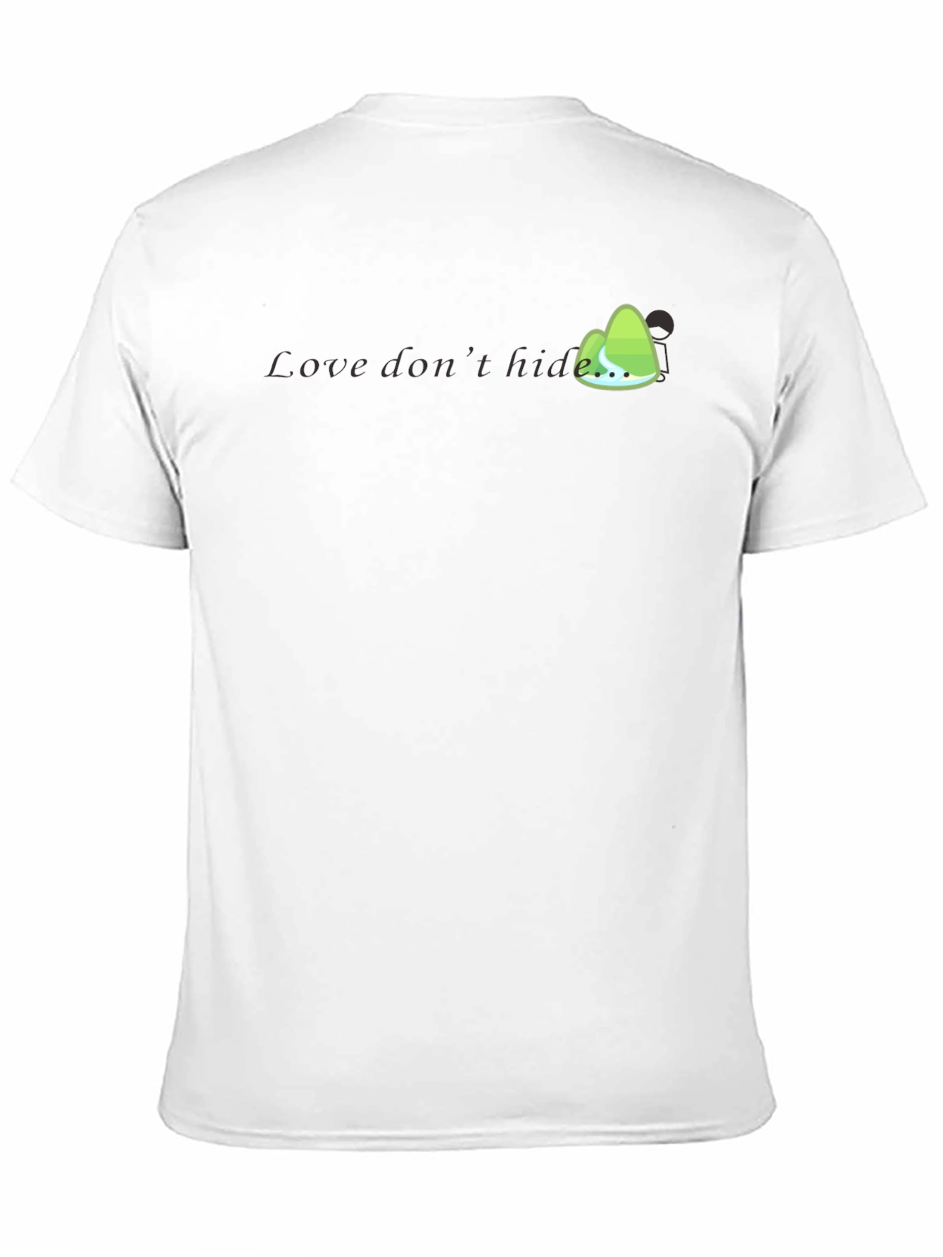 Mens Black Graphic T-Shirt - Love Dont Hide