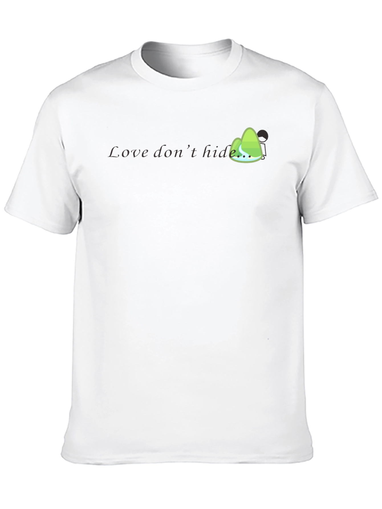 Mens Black Graphic T-Shirt - Love Dont Hide