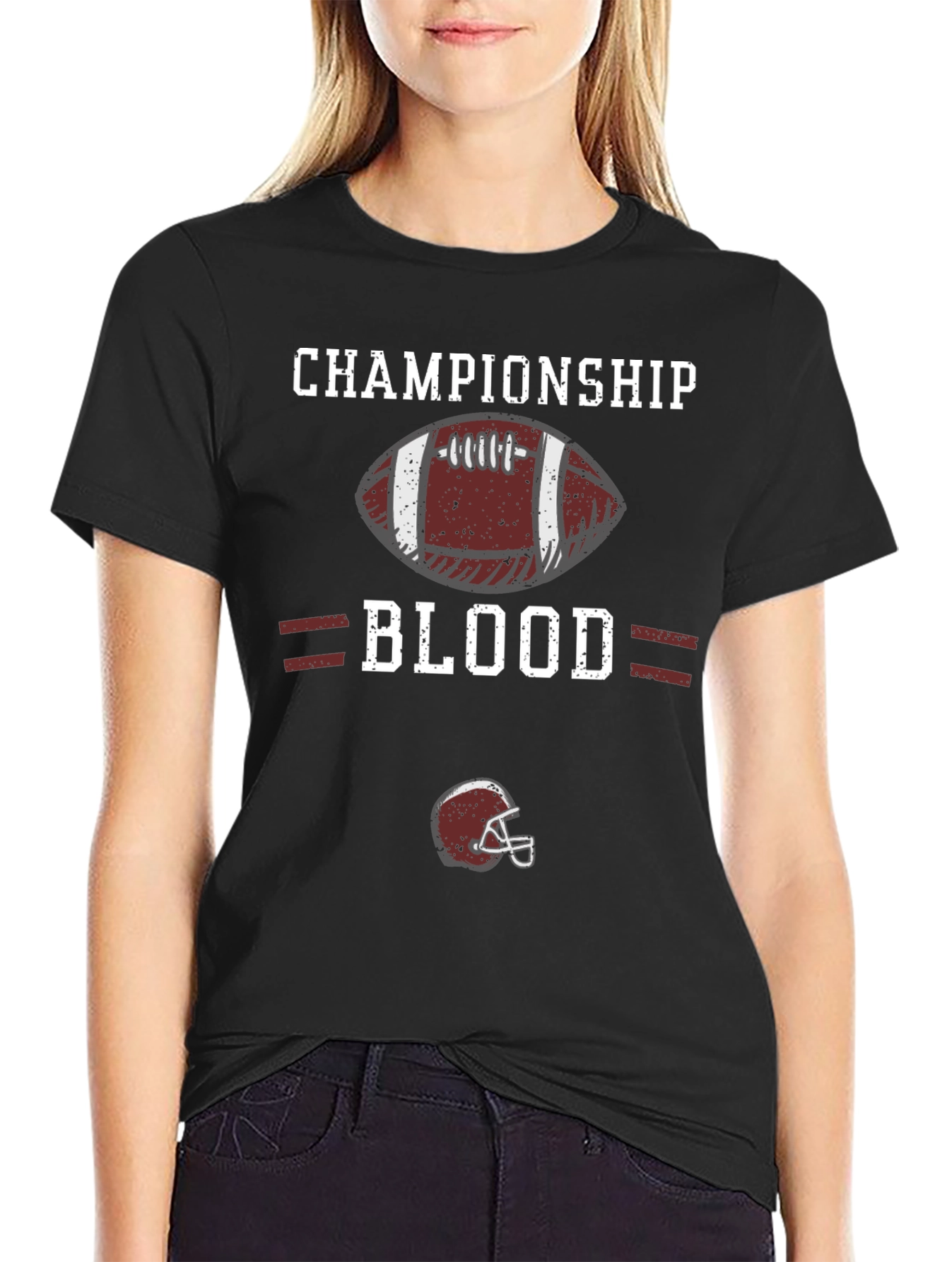 Championship Blood Football Graphic Tee