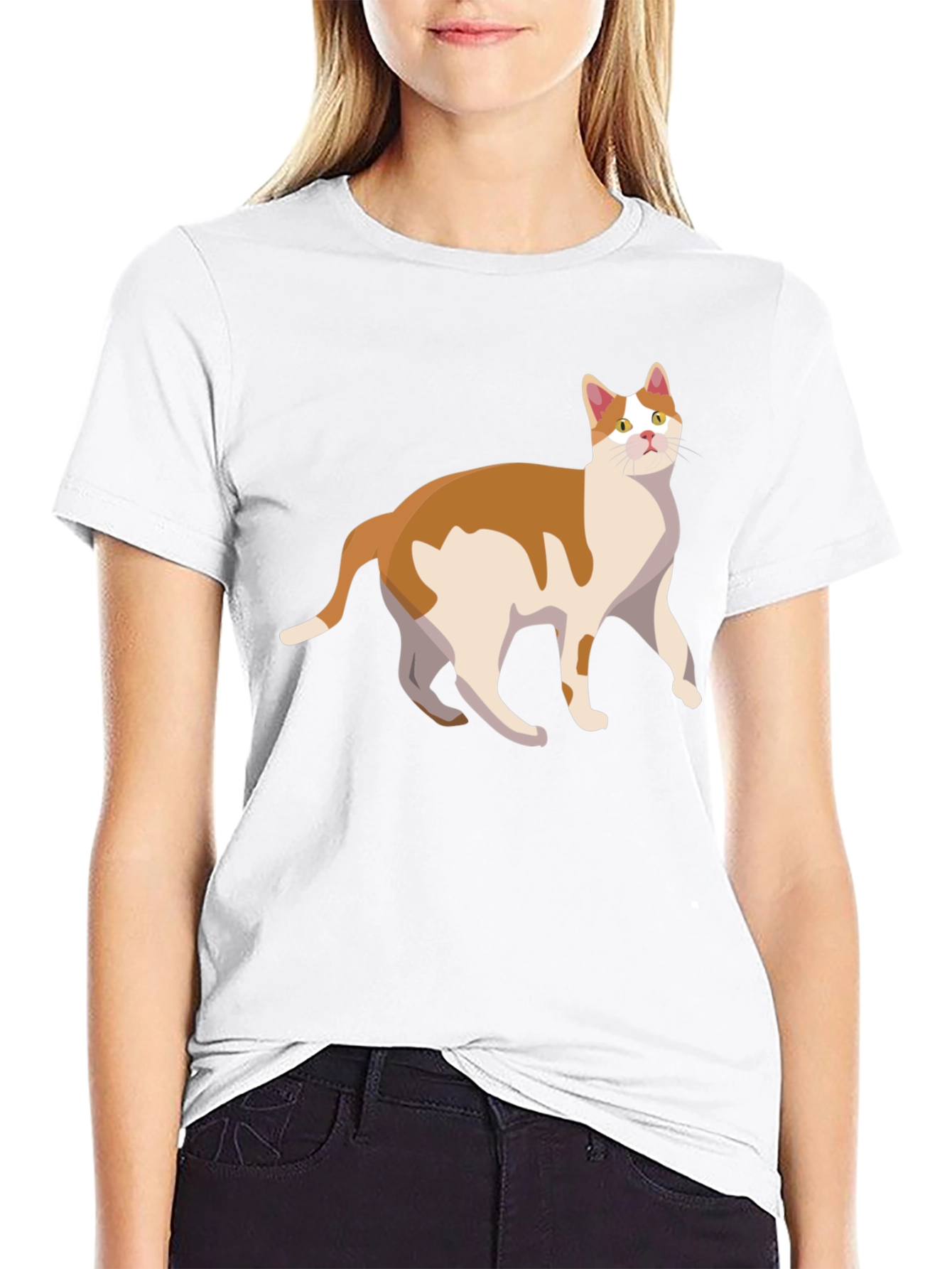 Cat Graphic Tee - Stylish Mens Black T-Shirt