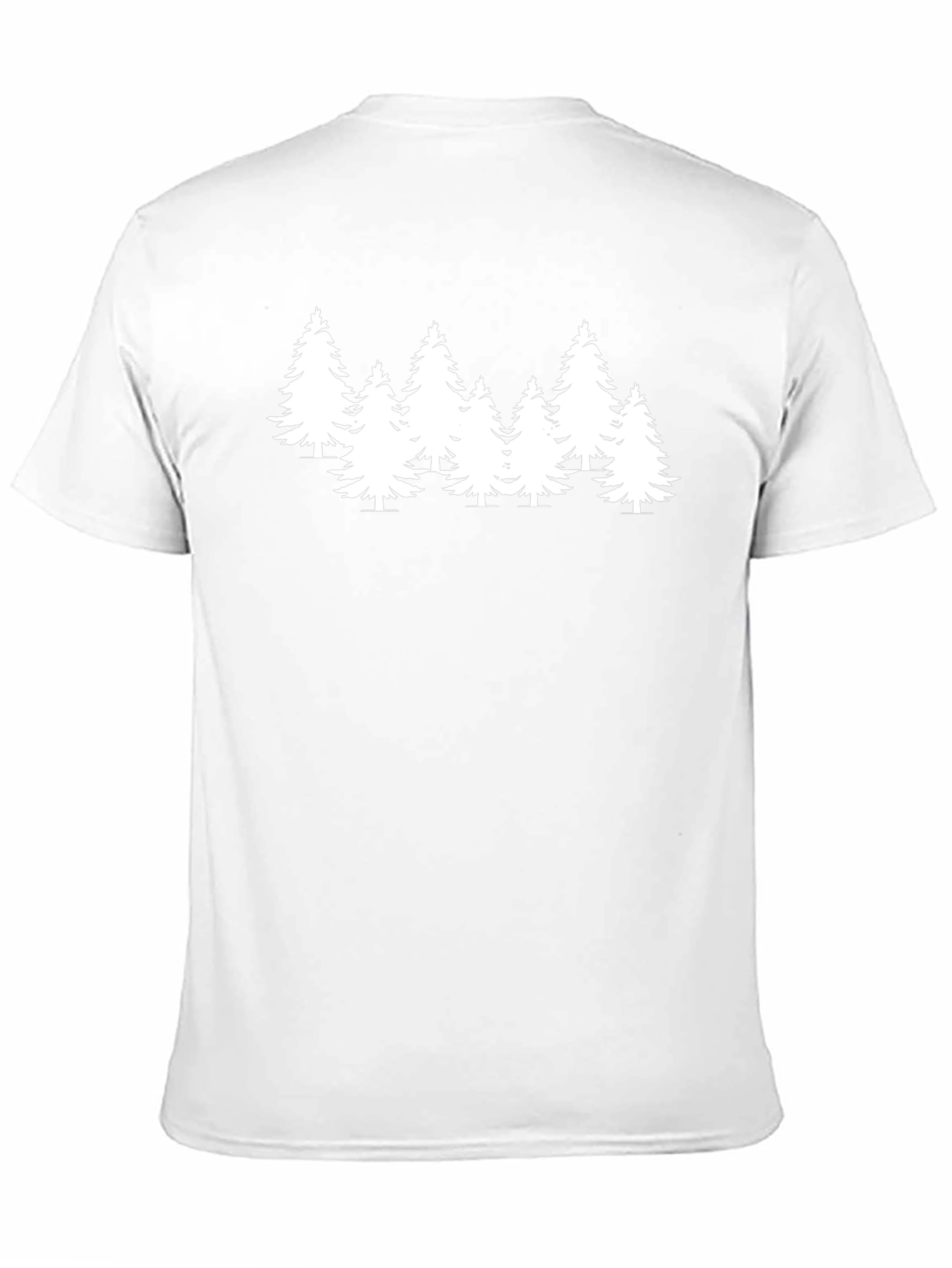 Nature Lover Black Tee with Pine Trees