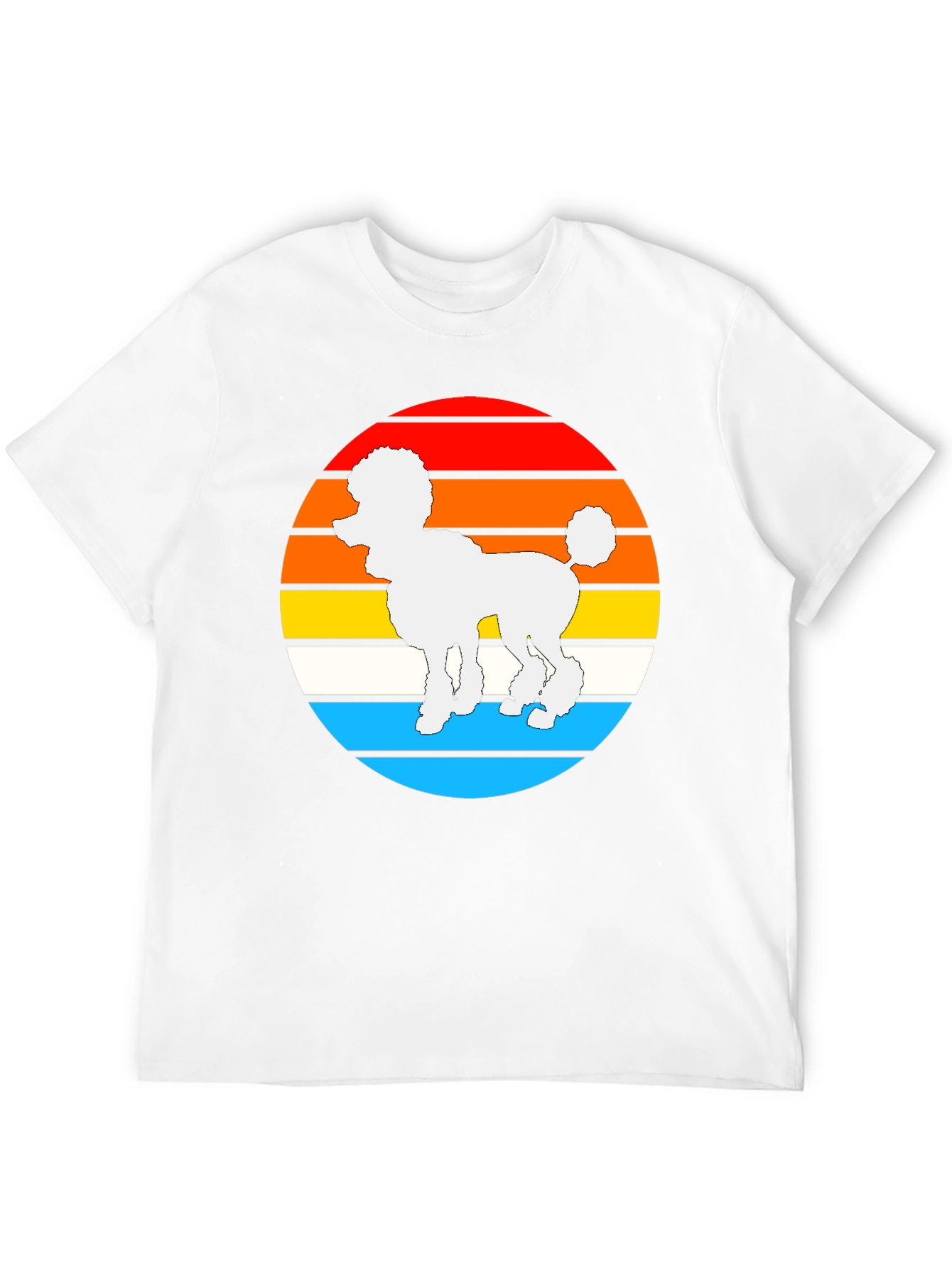 Poodle Sunset T-Shirt - Retro Dog Lover Tee