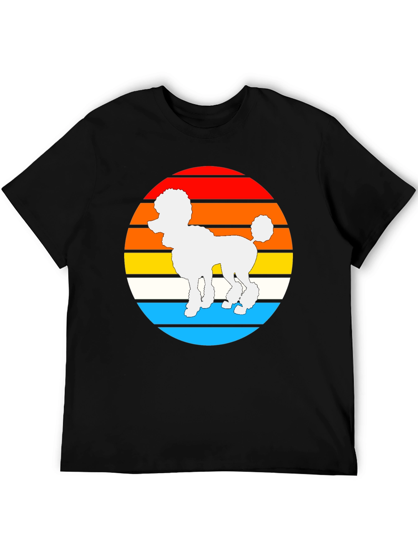 Poodle Sunset T-Shirt - Retro Dog Lover Tee