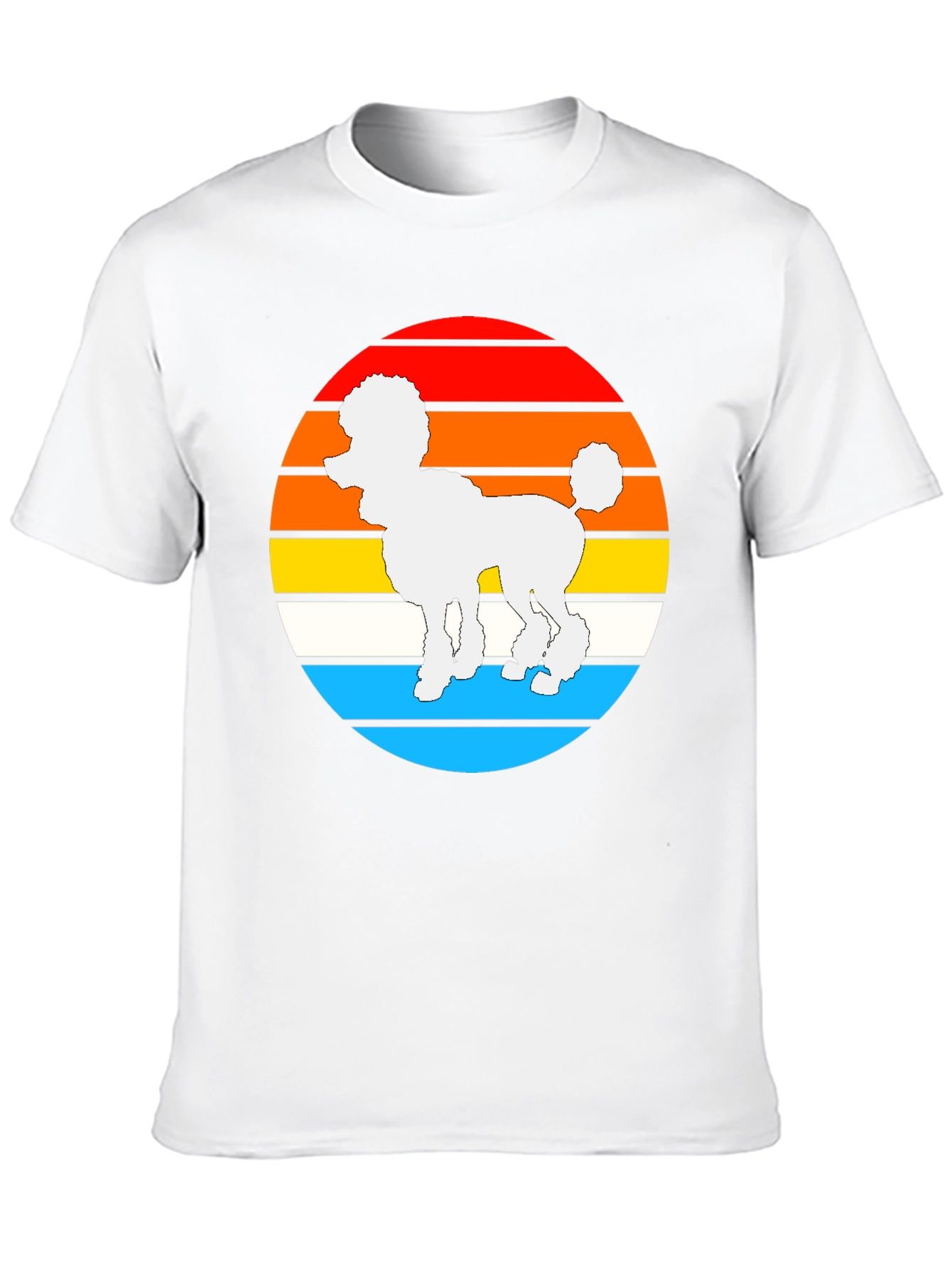 Poodle Sunset T-Shirt - Retro Dog Lover Tee