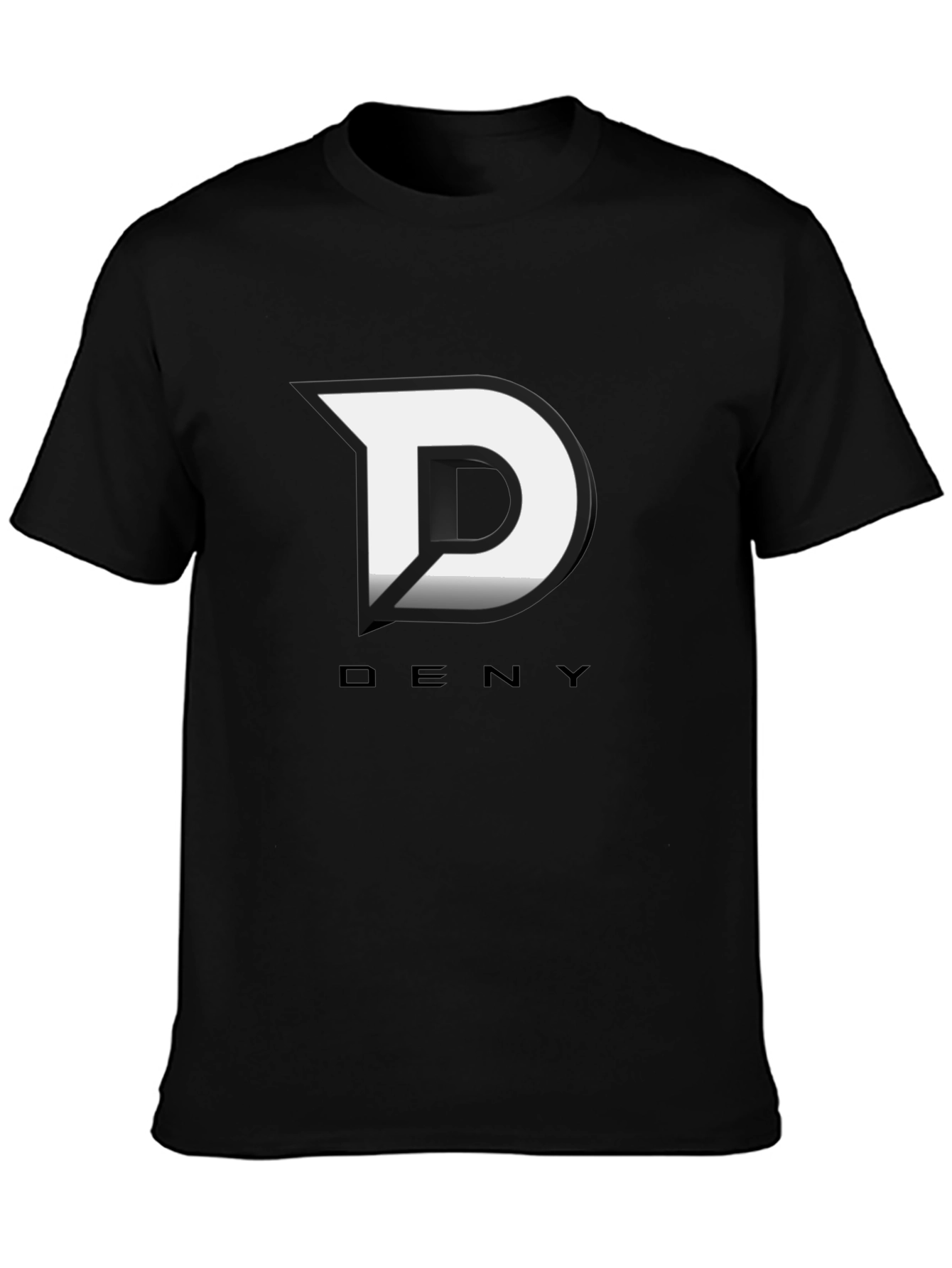 Deny Logo Black T-Shirt - Modern Graphic Tee
