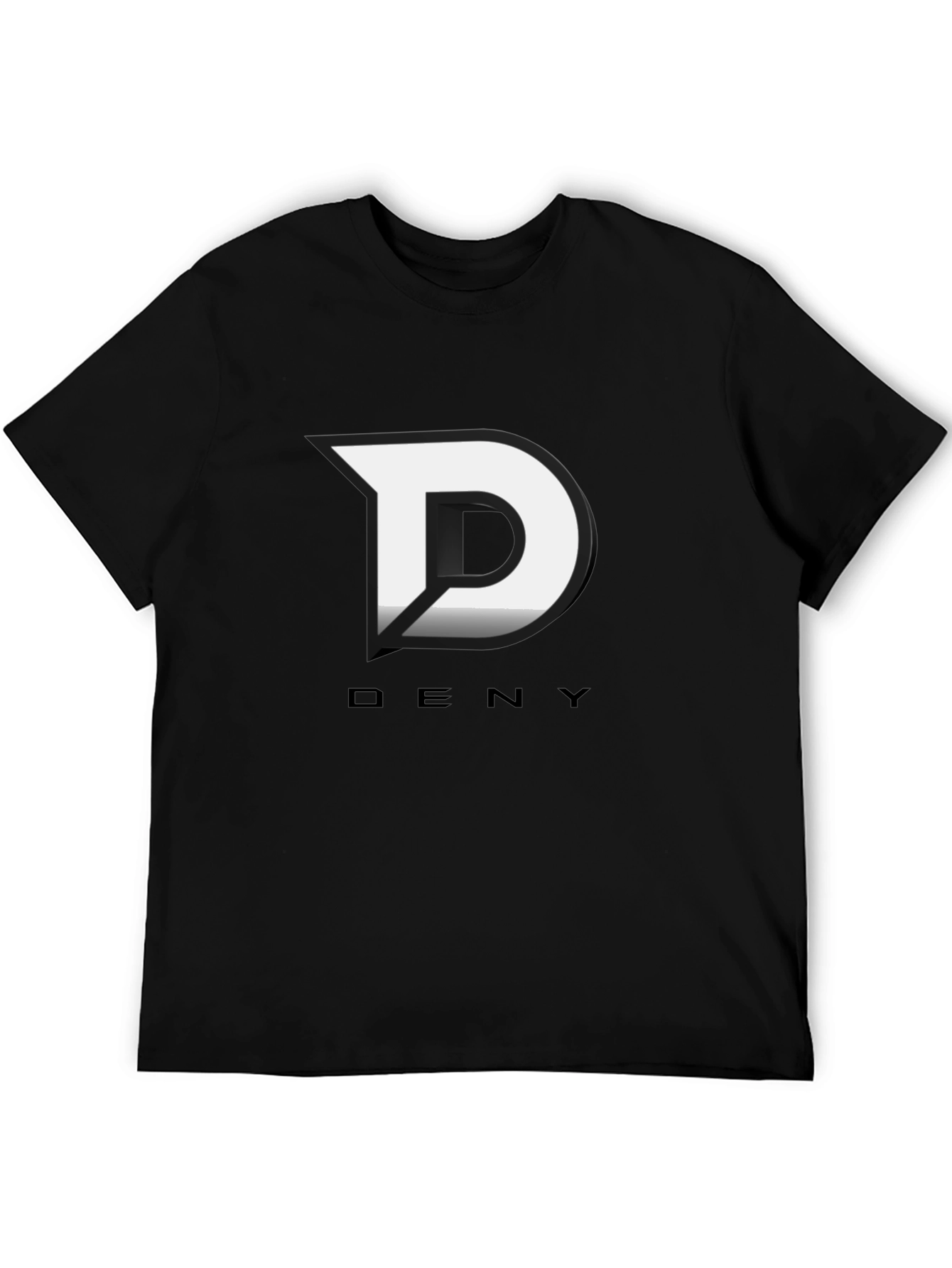 Deny Logo Black T-Shirt - Modern Graphic Tee