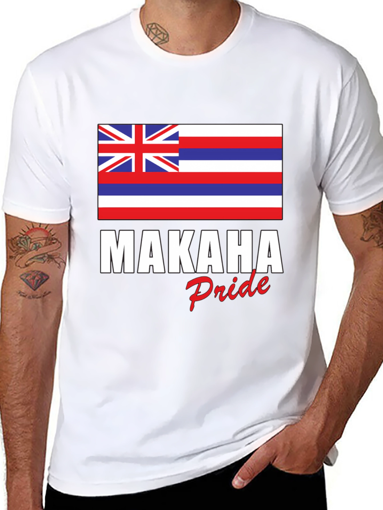 Makaha Pride T-Shirt - Hawaiian Flag Graphic Tee
