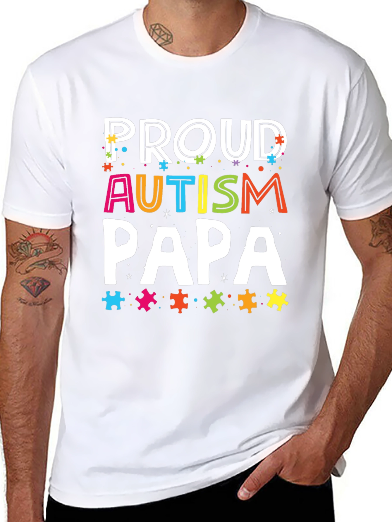 Proud Autism Papa T-Shirt