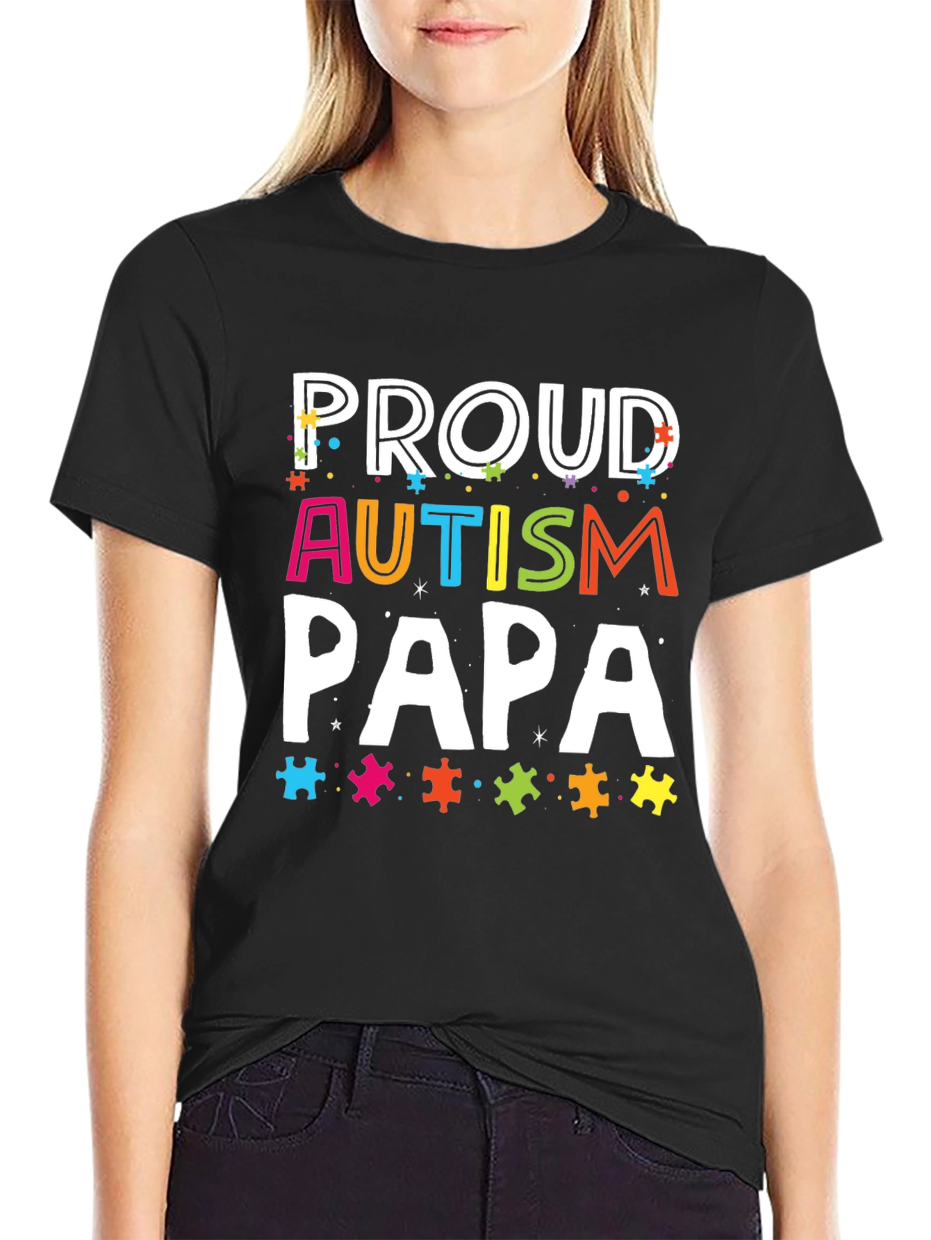 Proud Autism Papa T-Shirt