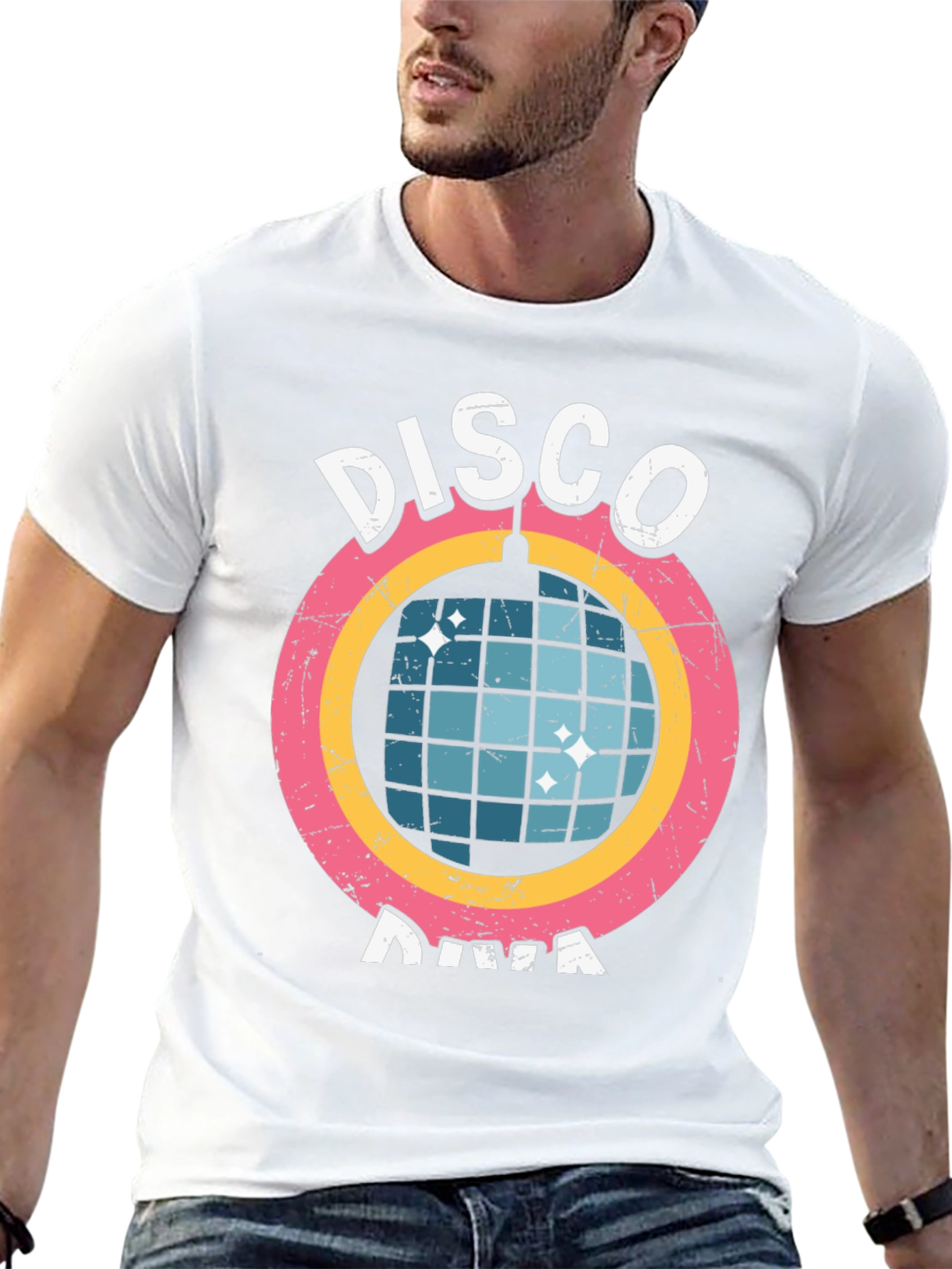 Disco Diva Graphic Tee - Retro Party Shirt