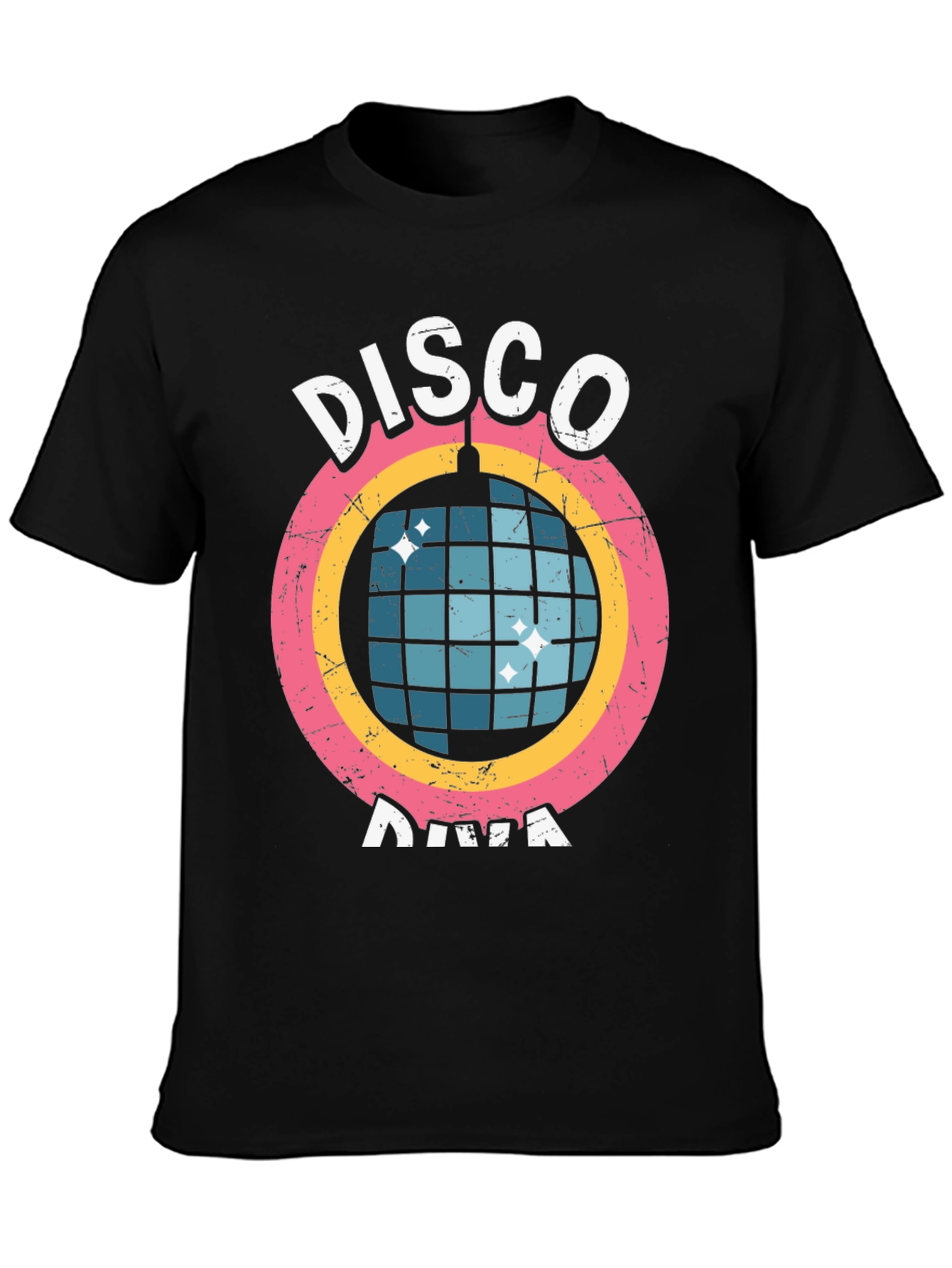 Disco Diva Graphic Tee - Retro Party Shirt