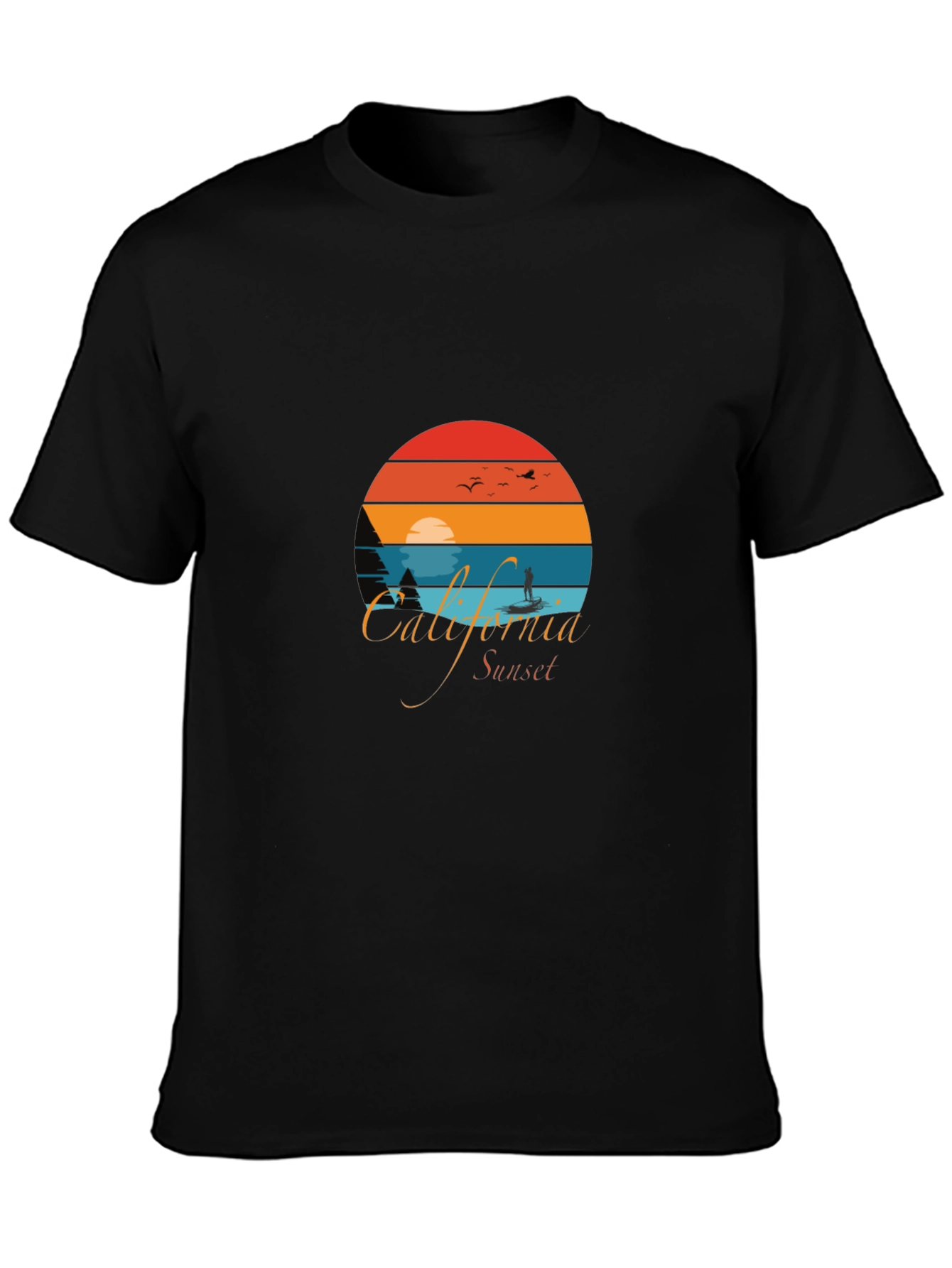 California Sunset Graphic T-Shirt - Retro Style