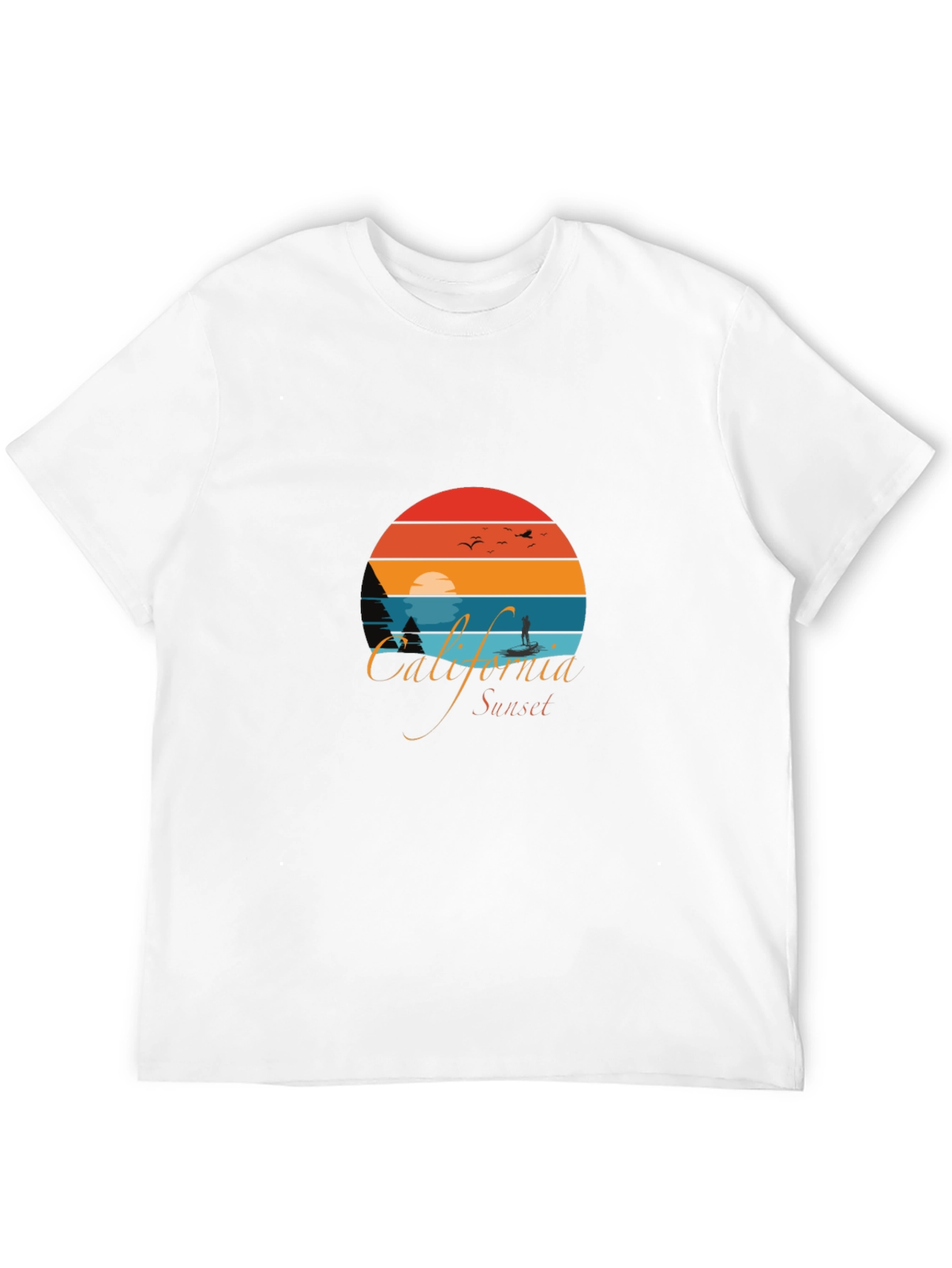 California Sunset Graphic T-Shirt - Retro Style
