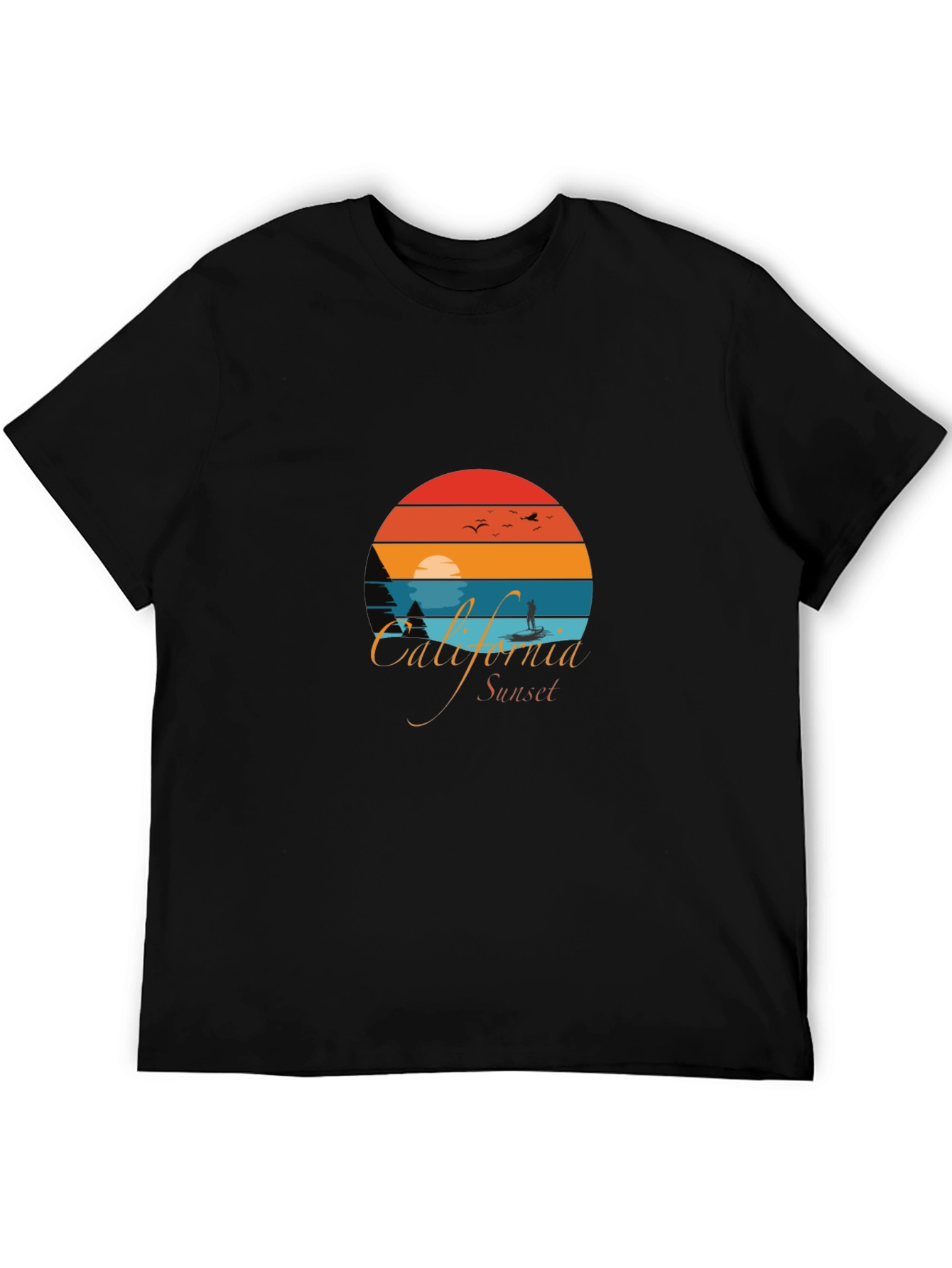 California Sunset Graphic T-Shirt - Retro Style
