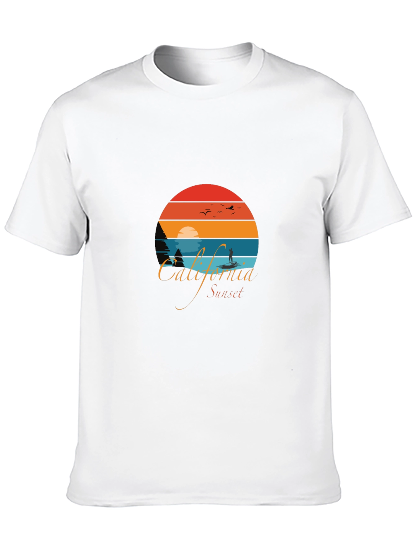 California Sunset Graphic T-Shirt - Retro Style