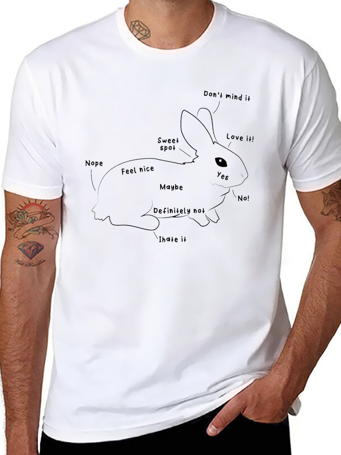 Rabbit Anatomy T-Shirt - Funny Pet Owner Tee