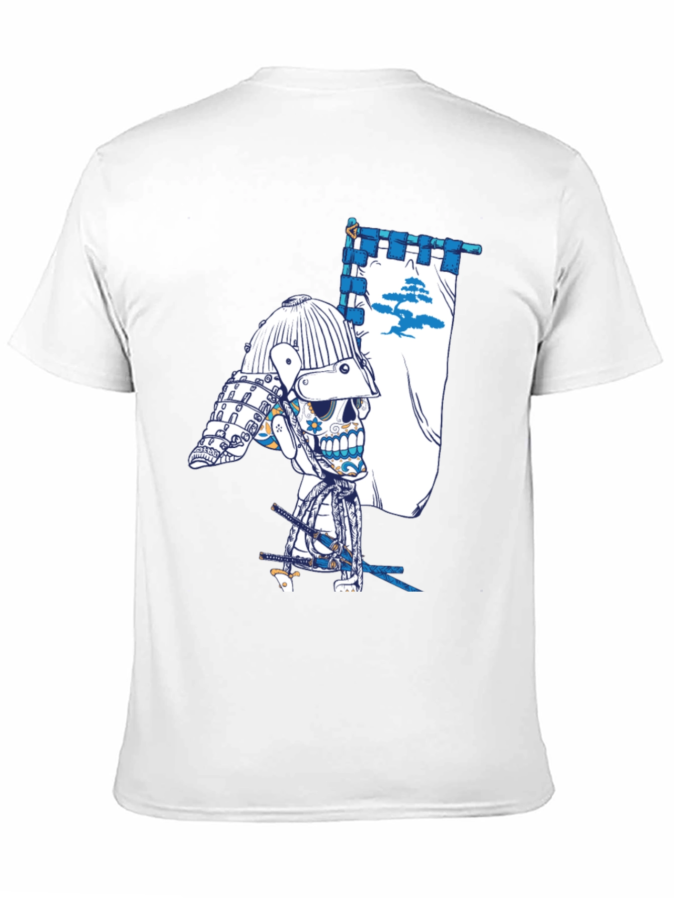 Samurai Skull Graphic Tee - Unique Design