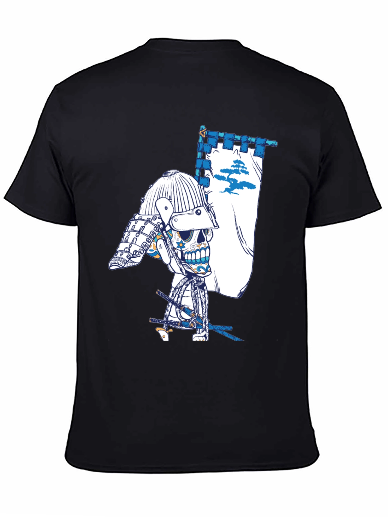 Samurai Skull Graphic Tee - Unique Design