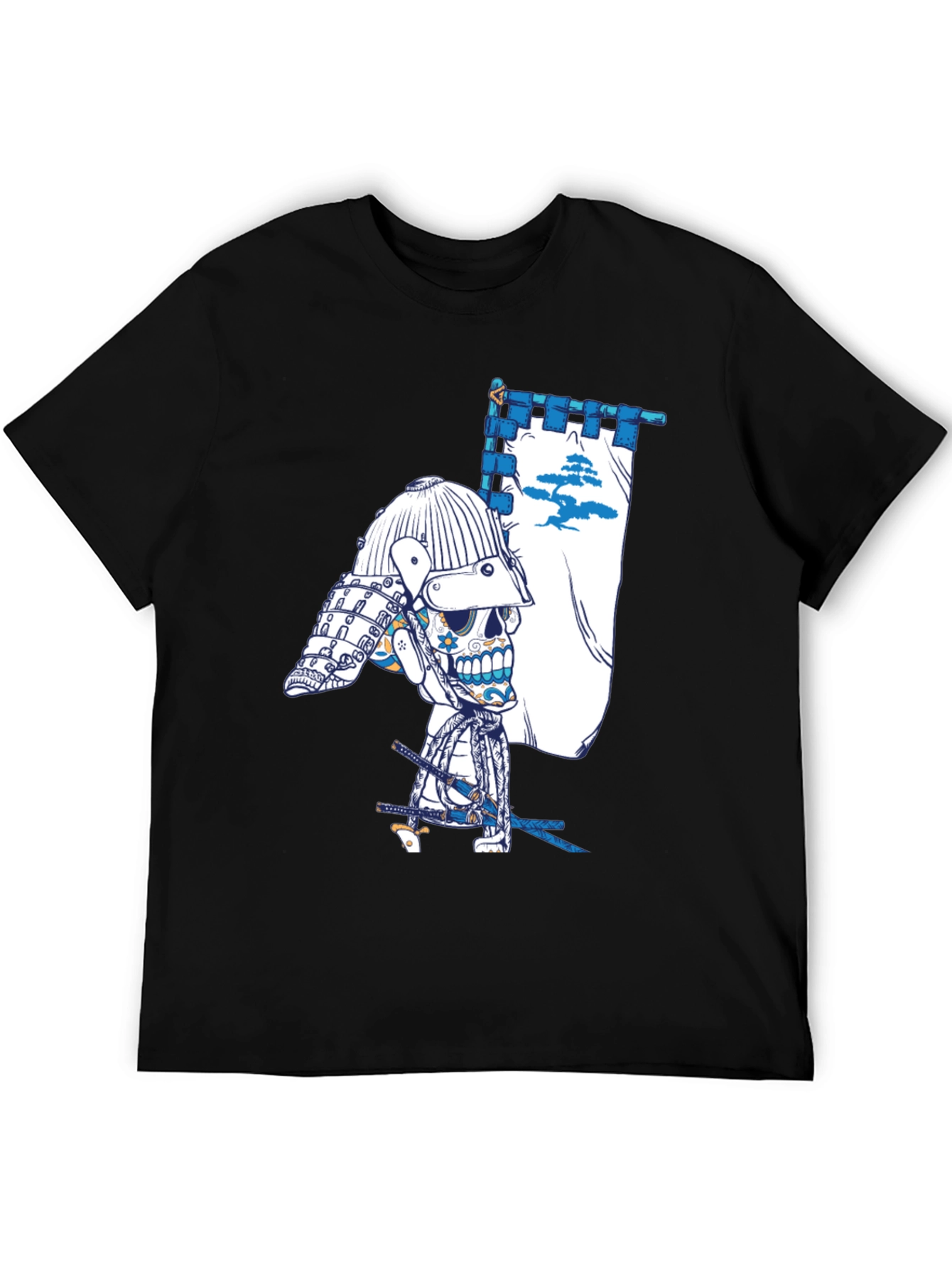 Samurai Skull Graphic Tee - Unique Design