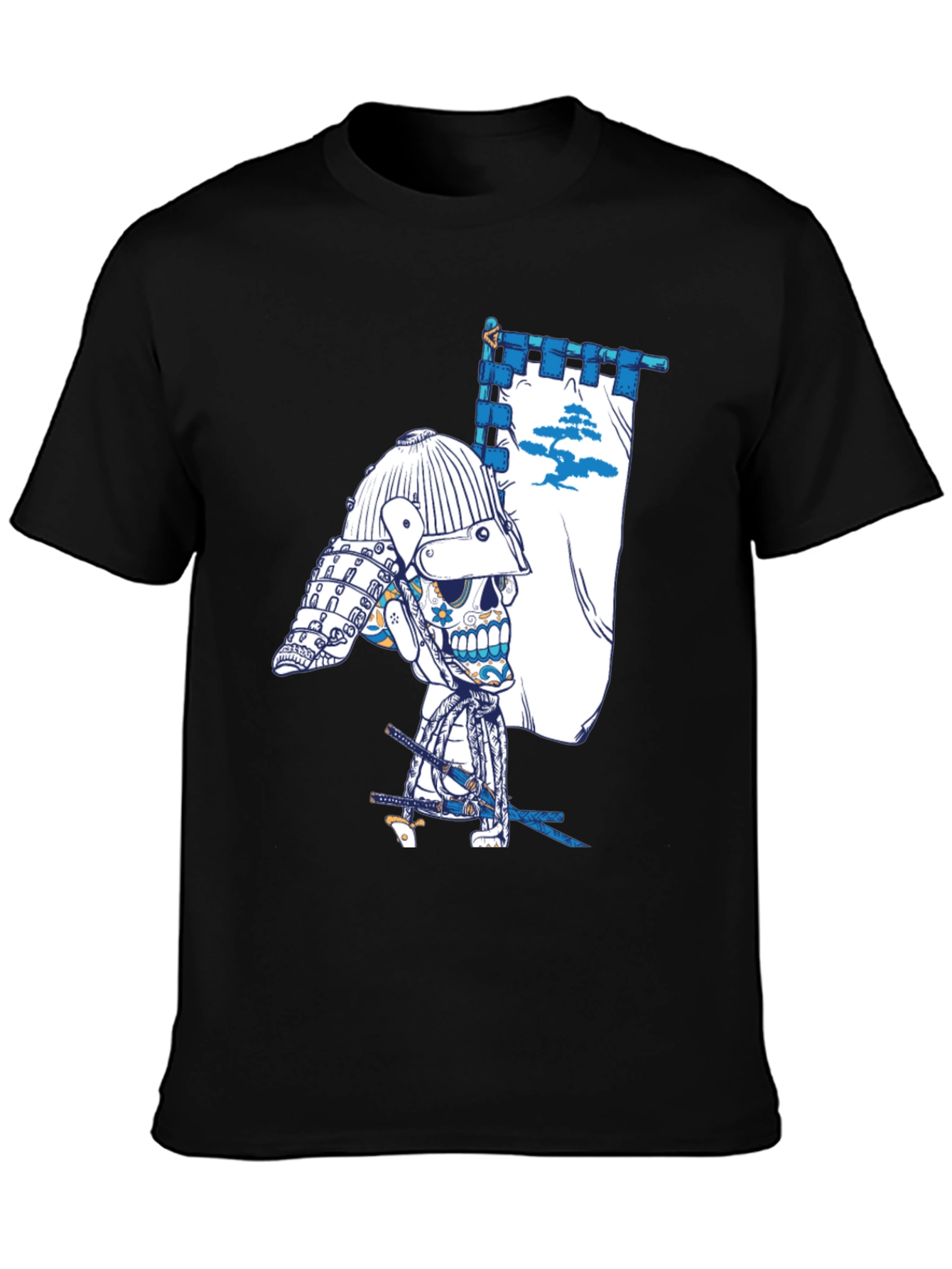 Samurai Skull Graphic Tee - Unique Design