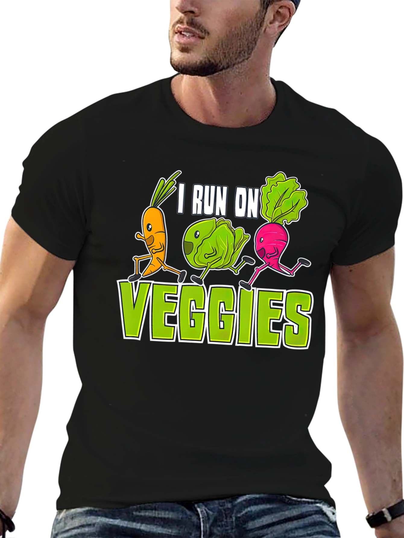 I Run on Veggies Graphic T-Shirt