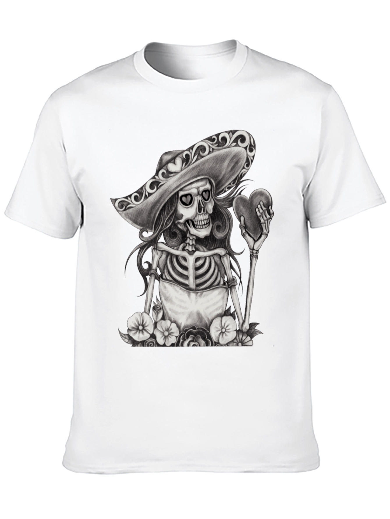Day of the Dead Skeleton Heart T-Shirt